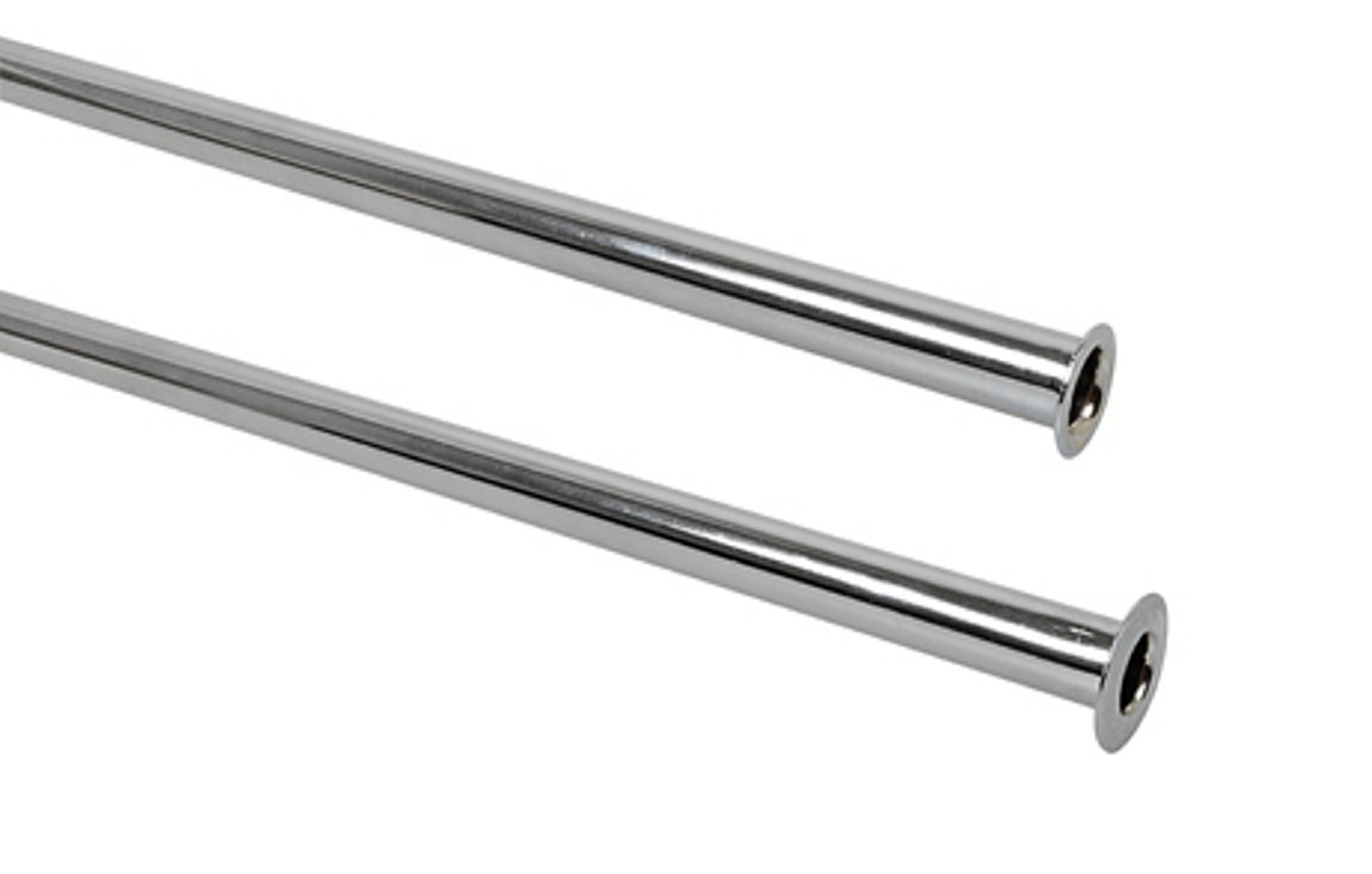 CU Anschlussrohr Ø 10 x 300 mm, Chrom, mit doppelter Bördelung, für 1/2 od