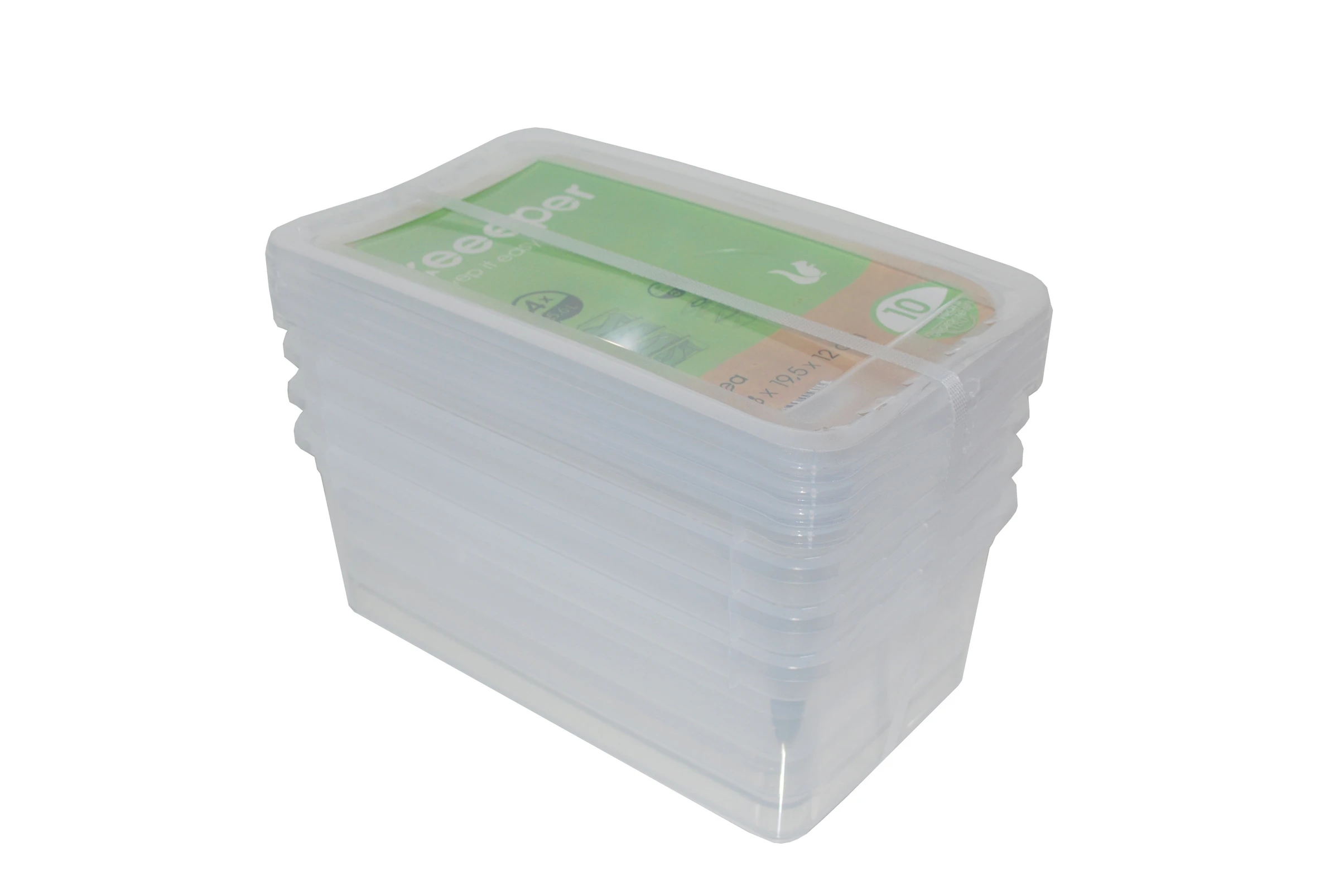 keeeper Aufbewahrungsboxen, 4 X 5,5 L, 33 x 19,5 x 12 cm, Bea, Transparent