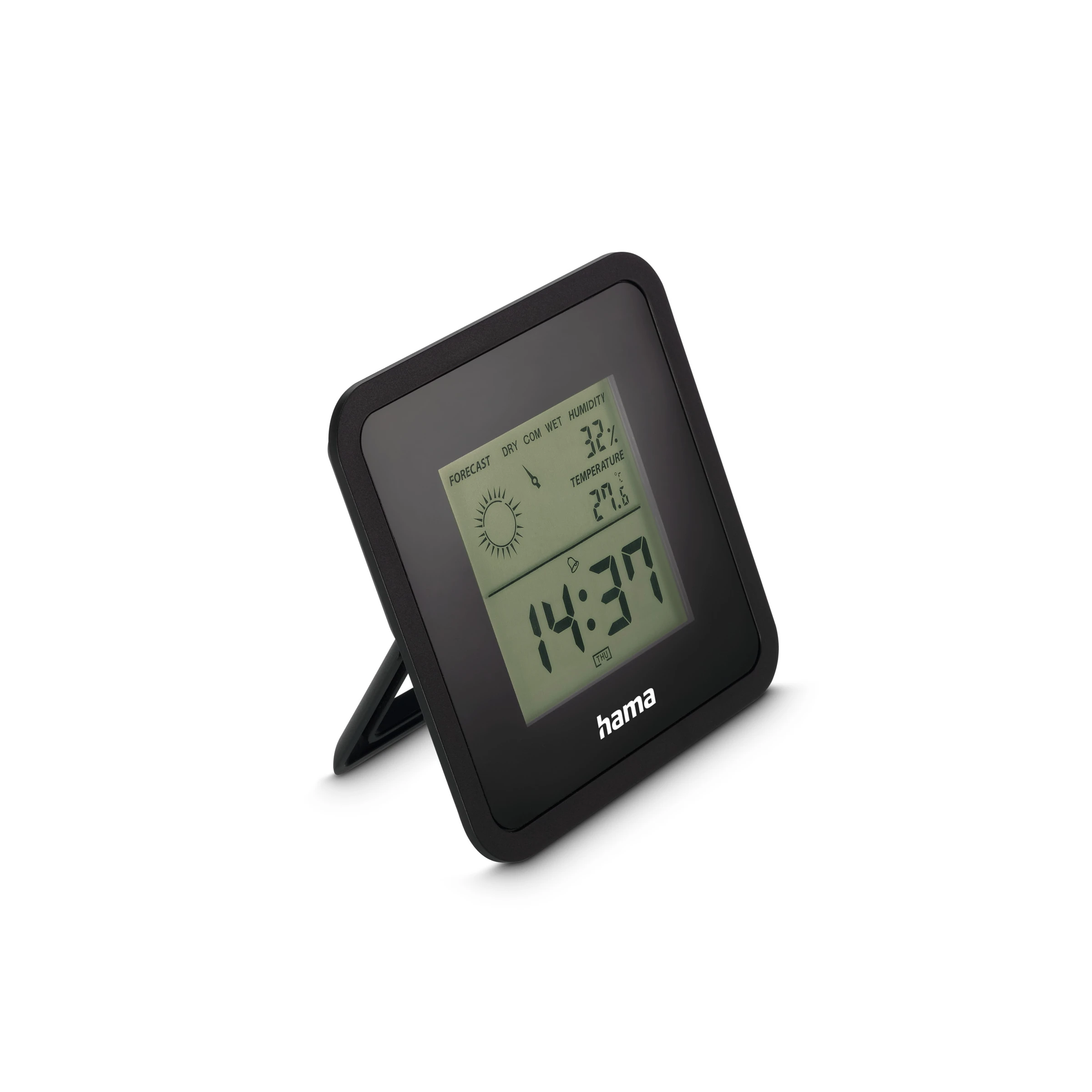 Hama Thermometer und Hygrometer'Borneo'', digital, Schwarz
