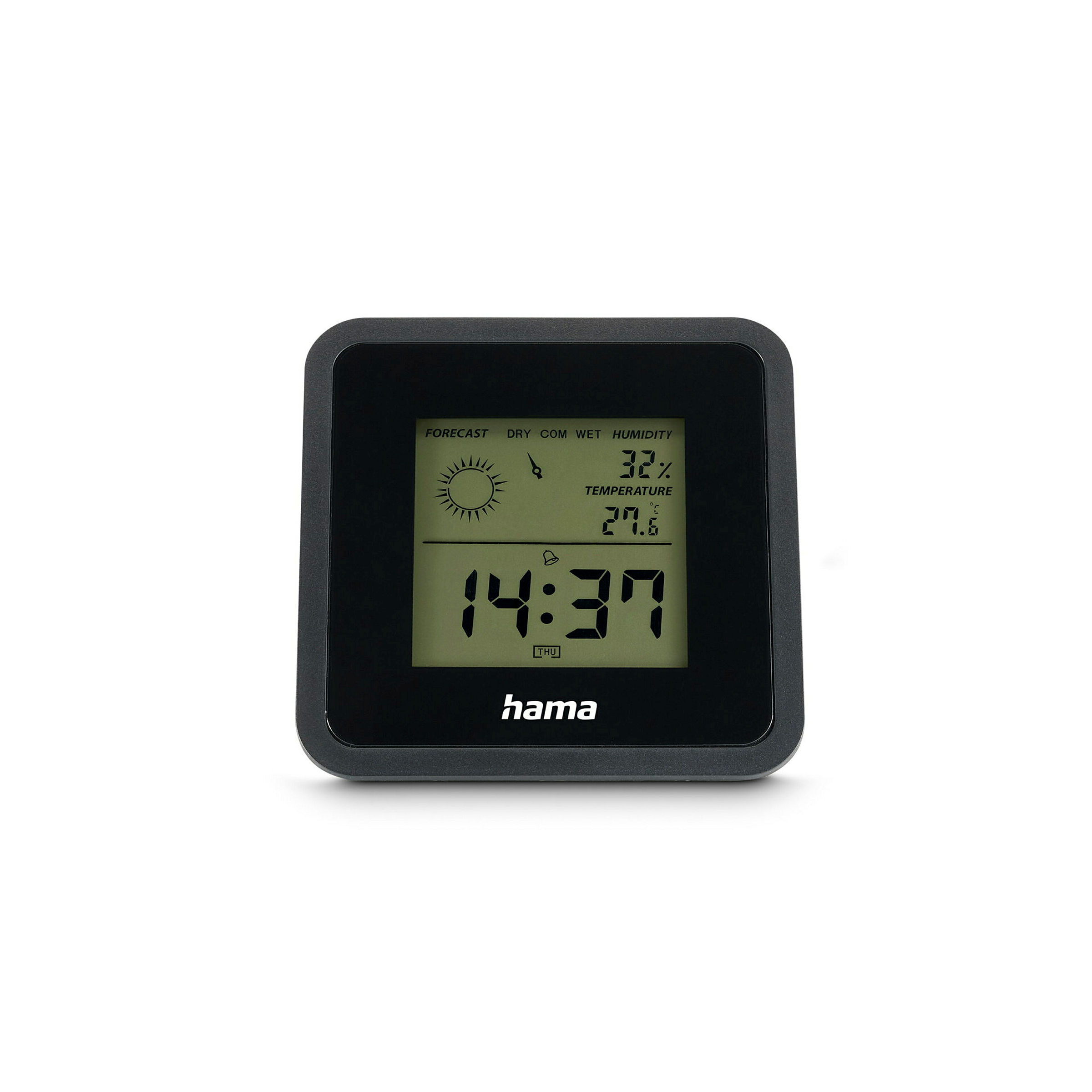 Hama Thermometer und Hygrometer'Borneo'', digital, Schwarz
