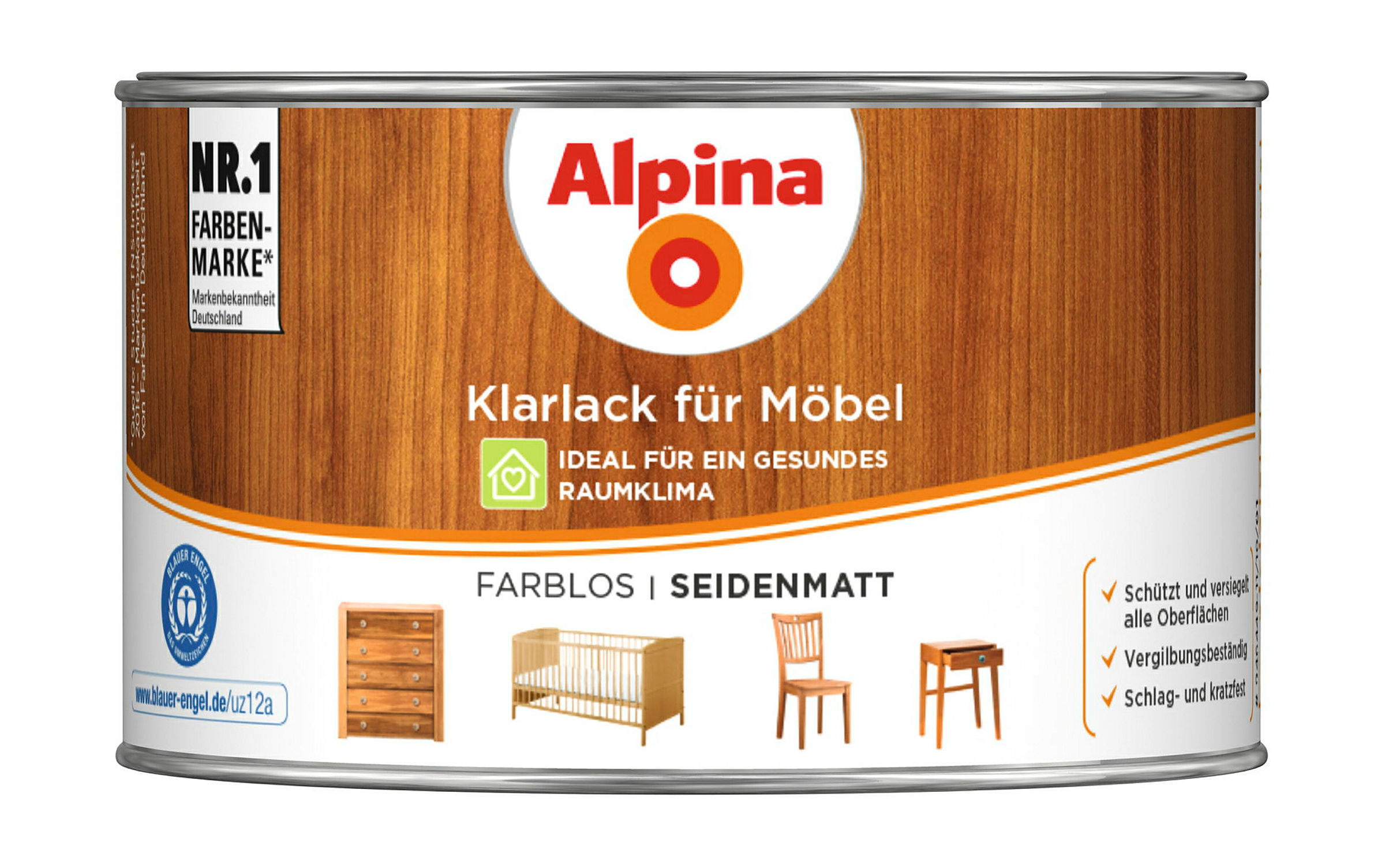 Alpina Klarlack für Möbel 300ml seidenmatt