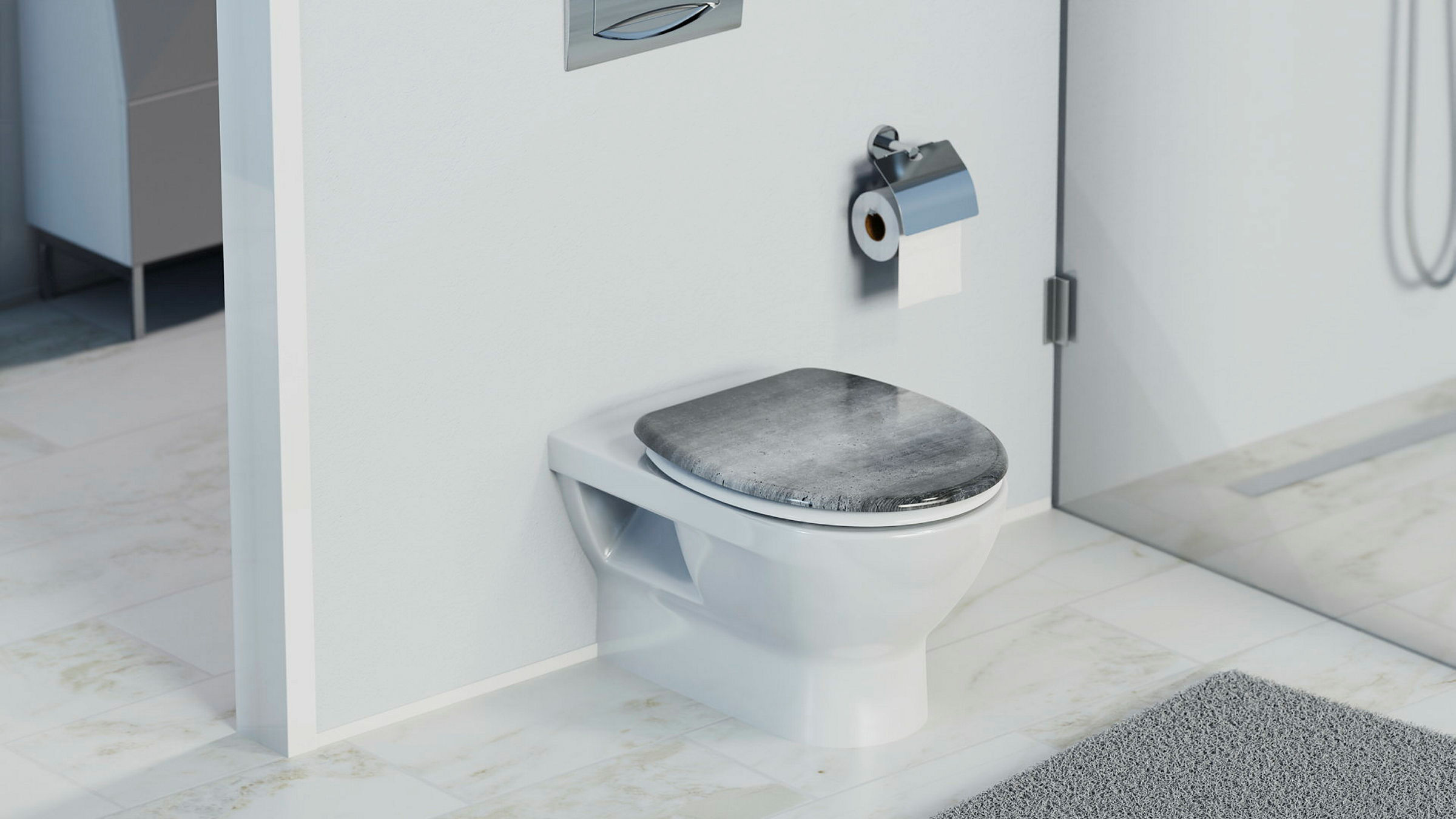 Duroplast WC-Sitz INDUSTRIAL GREY, mit Absenkautomatik