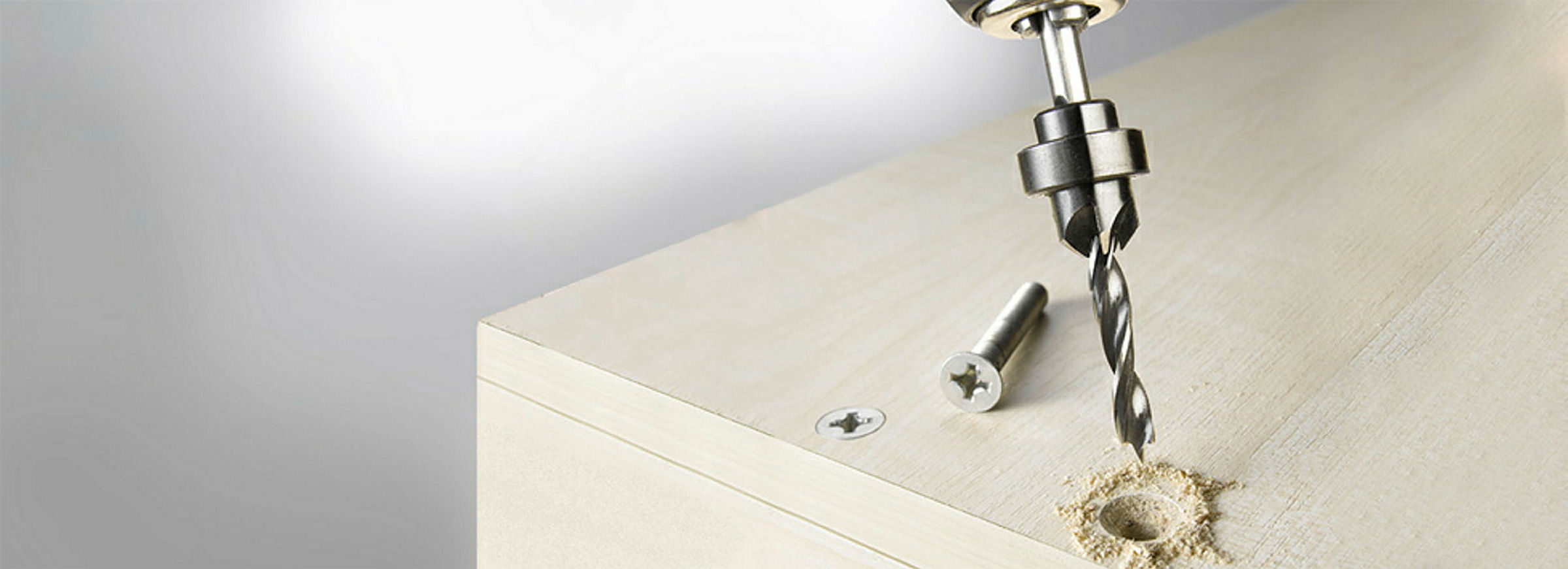 Holzspiralbohrer-Set mit Aufstecksenker und Tiefenstop, 3-tlg., ø 4 mm