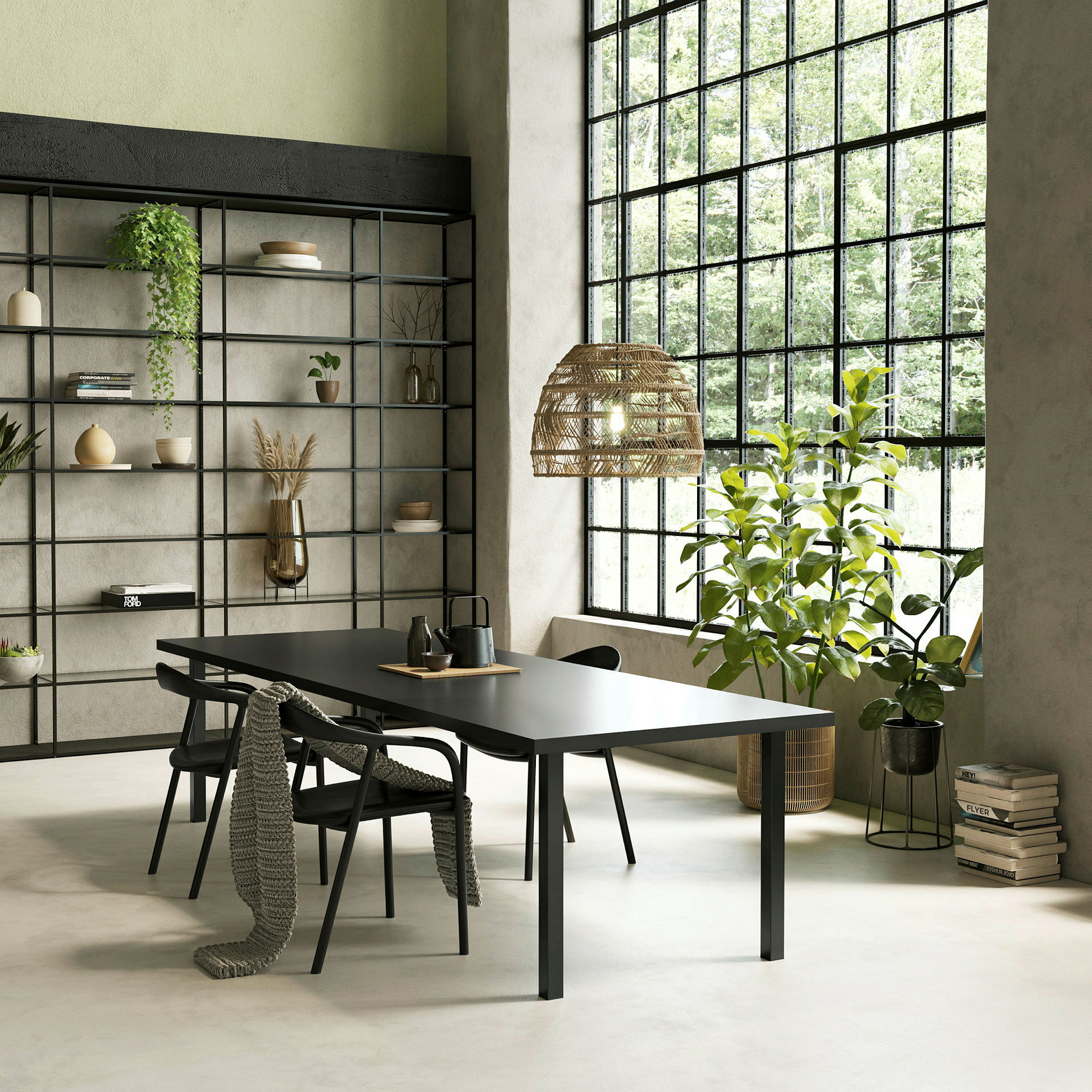STILT 870x50x50 mm schwarz