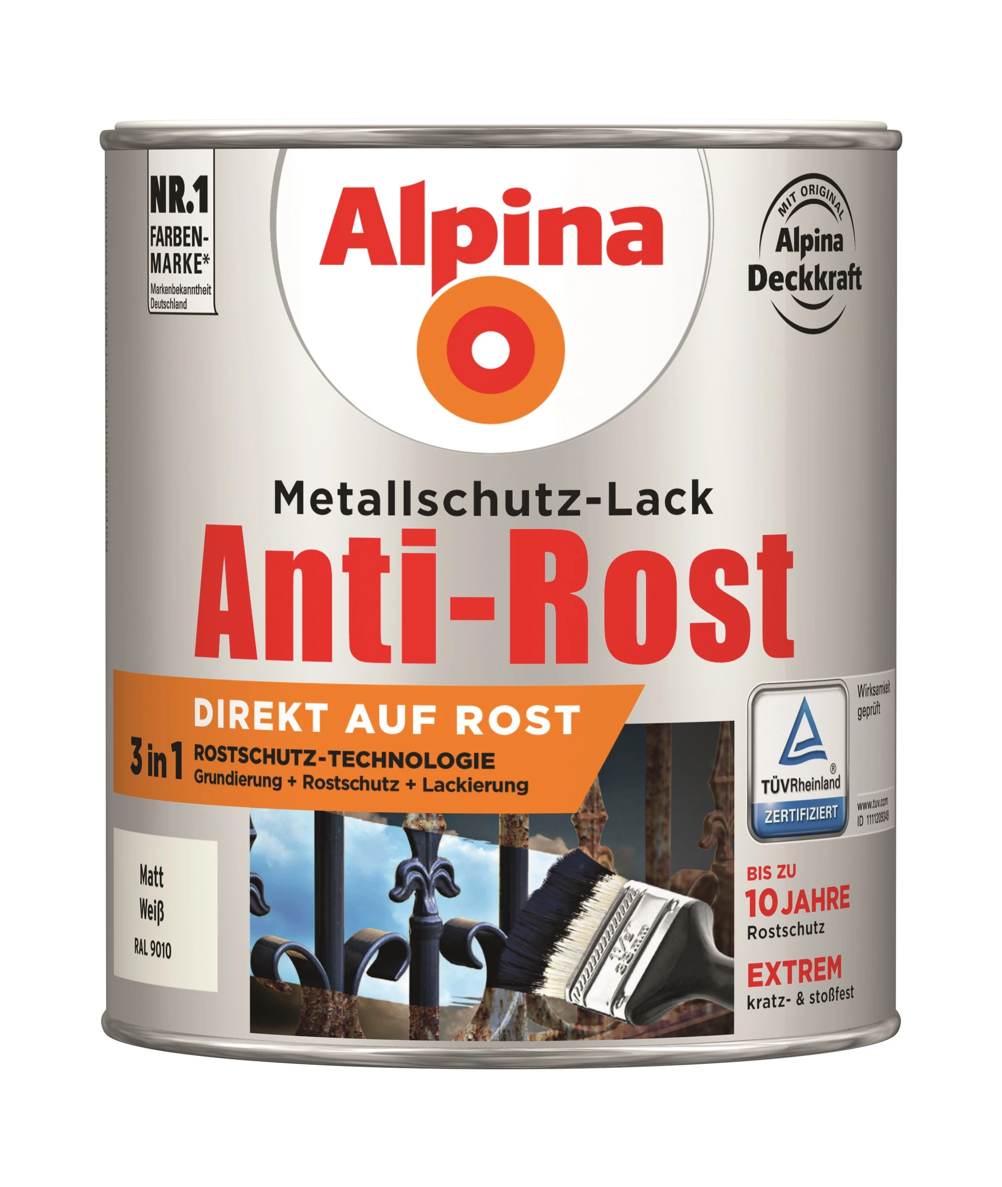 Anti Rost Matt 750 ml RAL 9010 Weiß