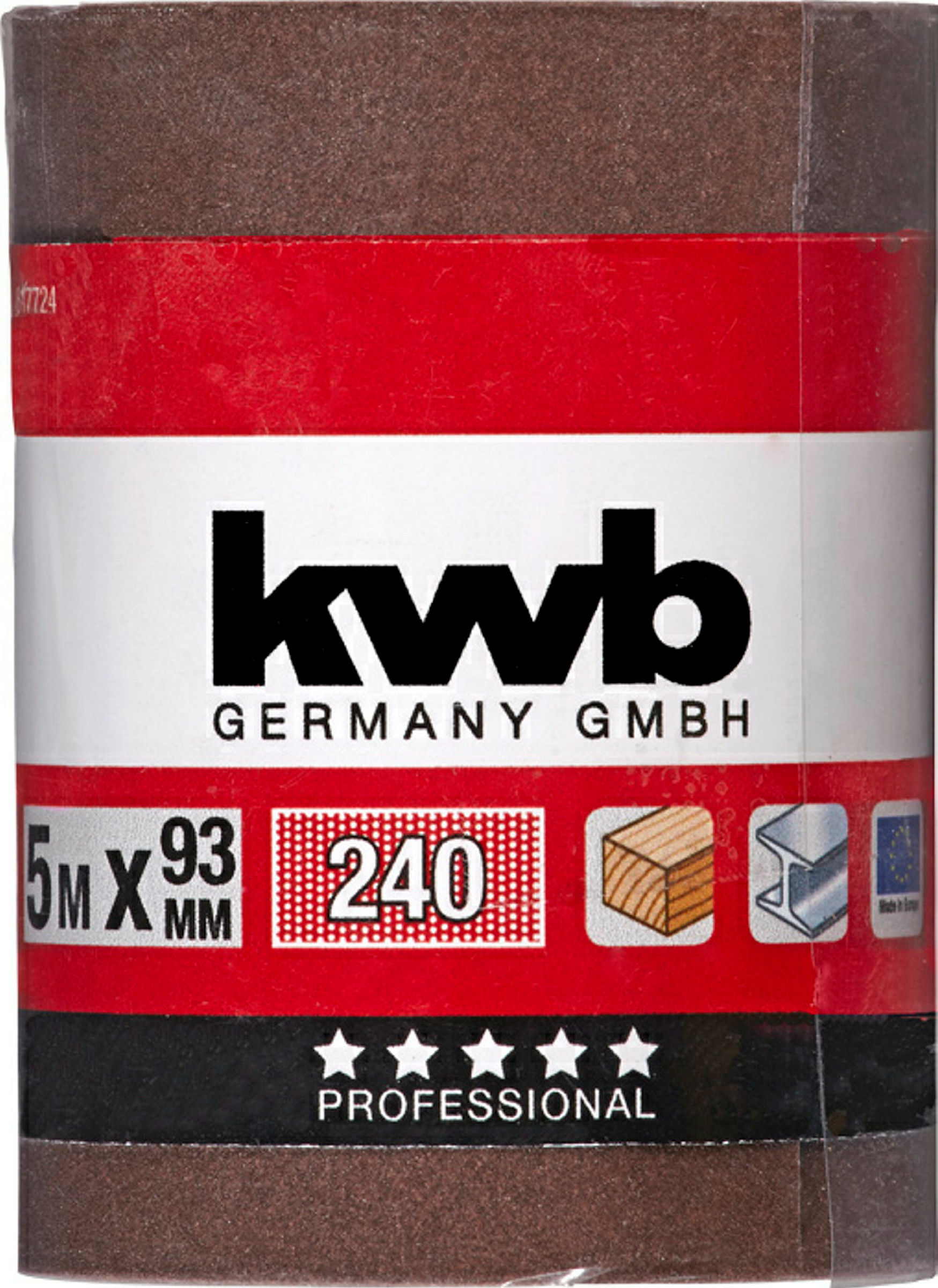 Schleifmittel-Rollen, HOLZ & METALL, Korund, 5 m x 93 mm, 240