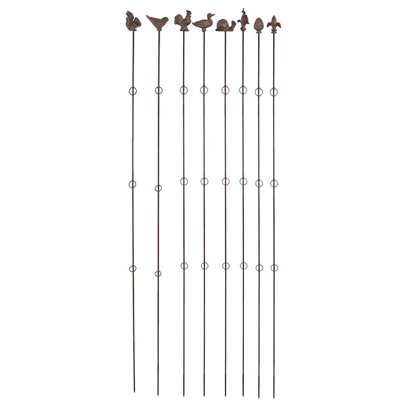Guß-Pflanzstäbe 175cm gerade braun