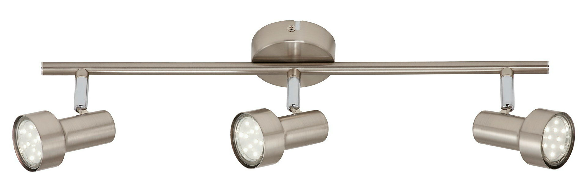 LED Deckenleuchte, matt-nickel, 3xLED/GU10/2,9W