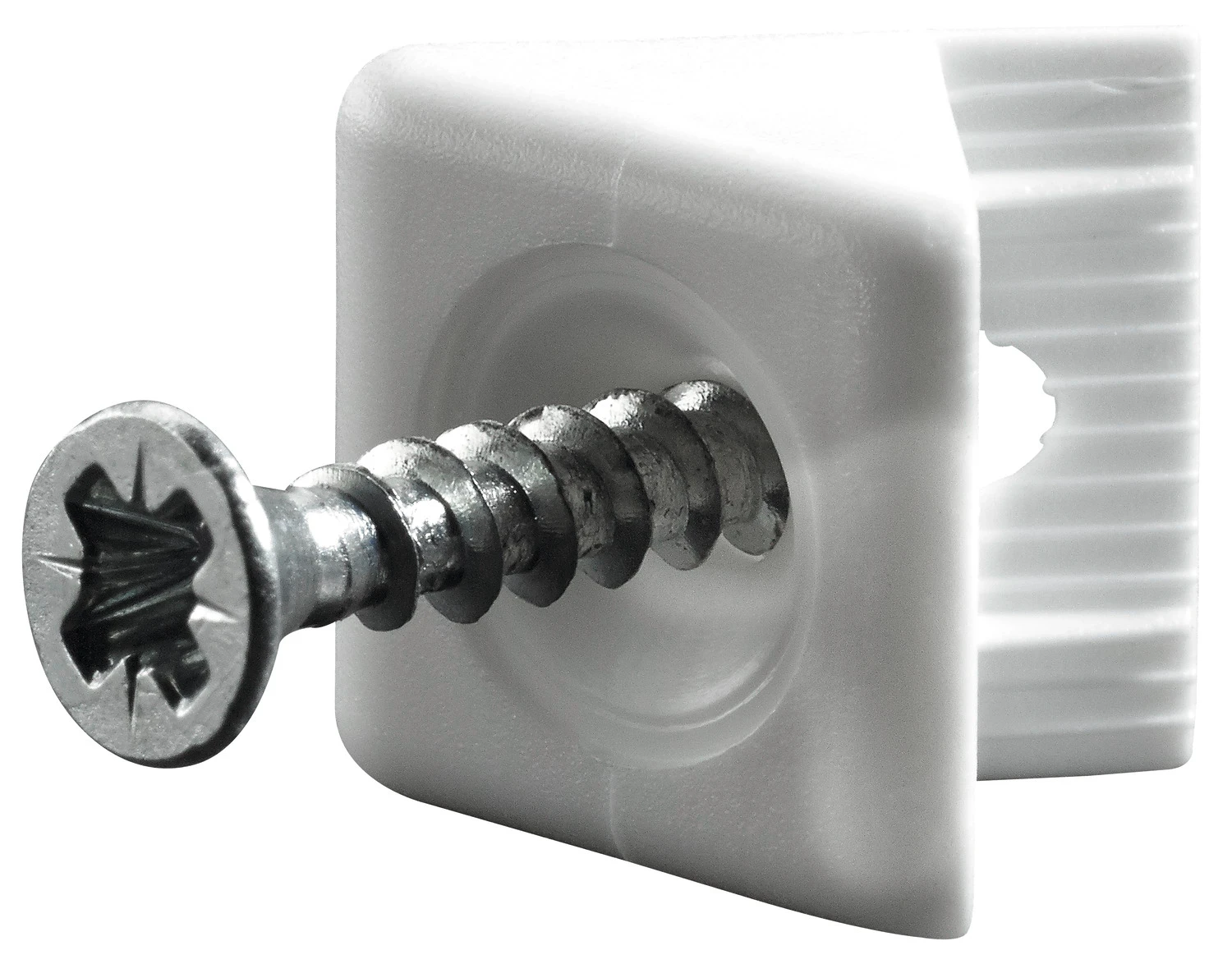 Rückwandstabilisator weiß 14x10x10mm, 20 Stück