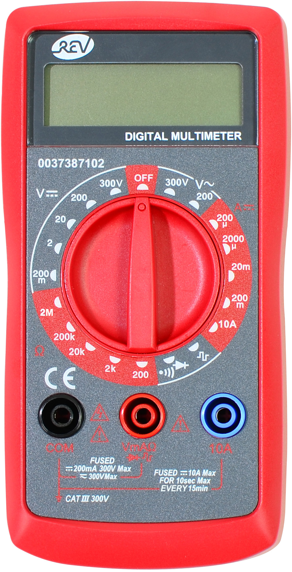 Digit.-Vielfmessgerät rot