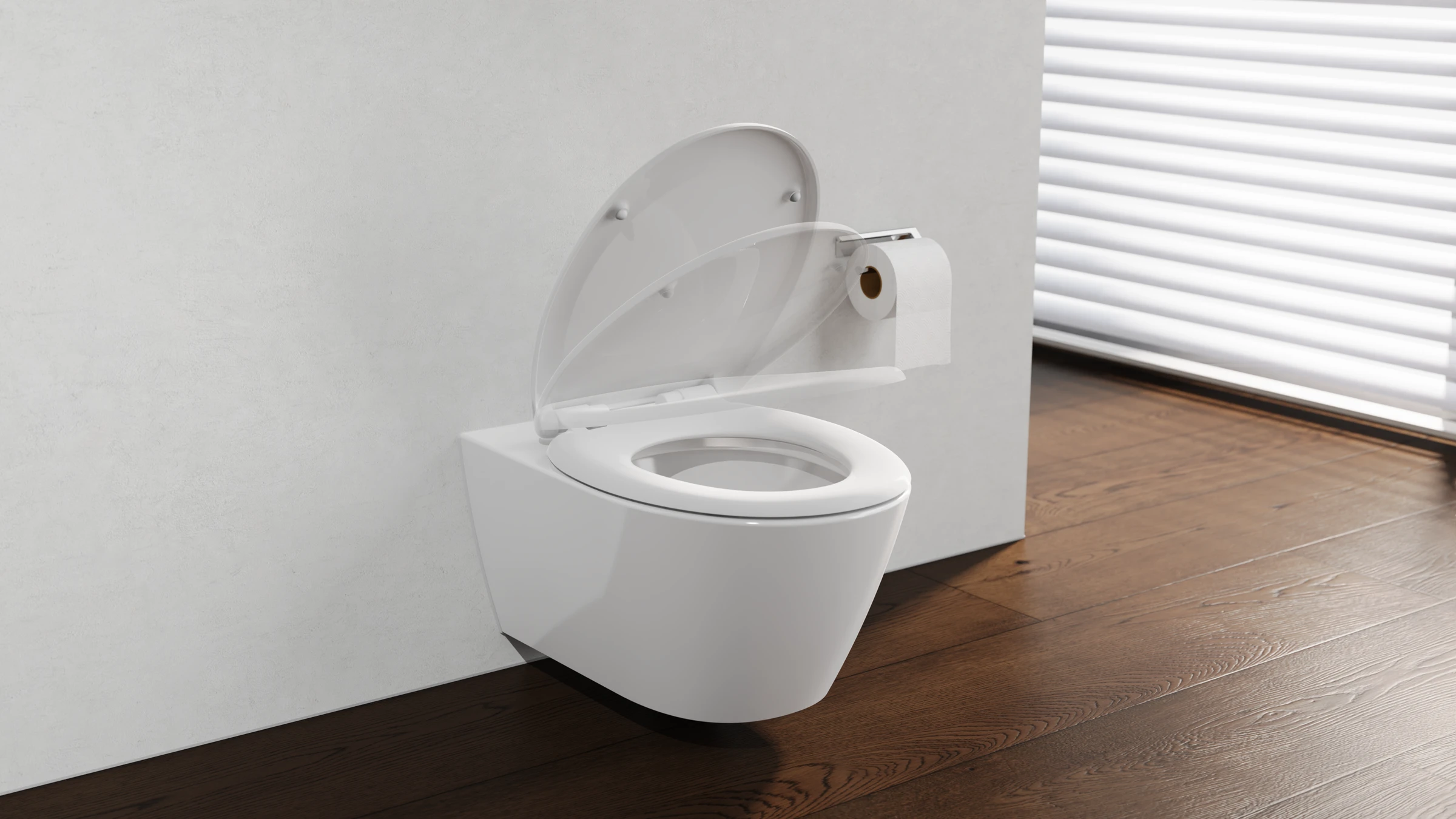Duroplast WC-Sitz WHITE, mit Absenkautomatik und Schnellverschluss