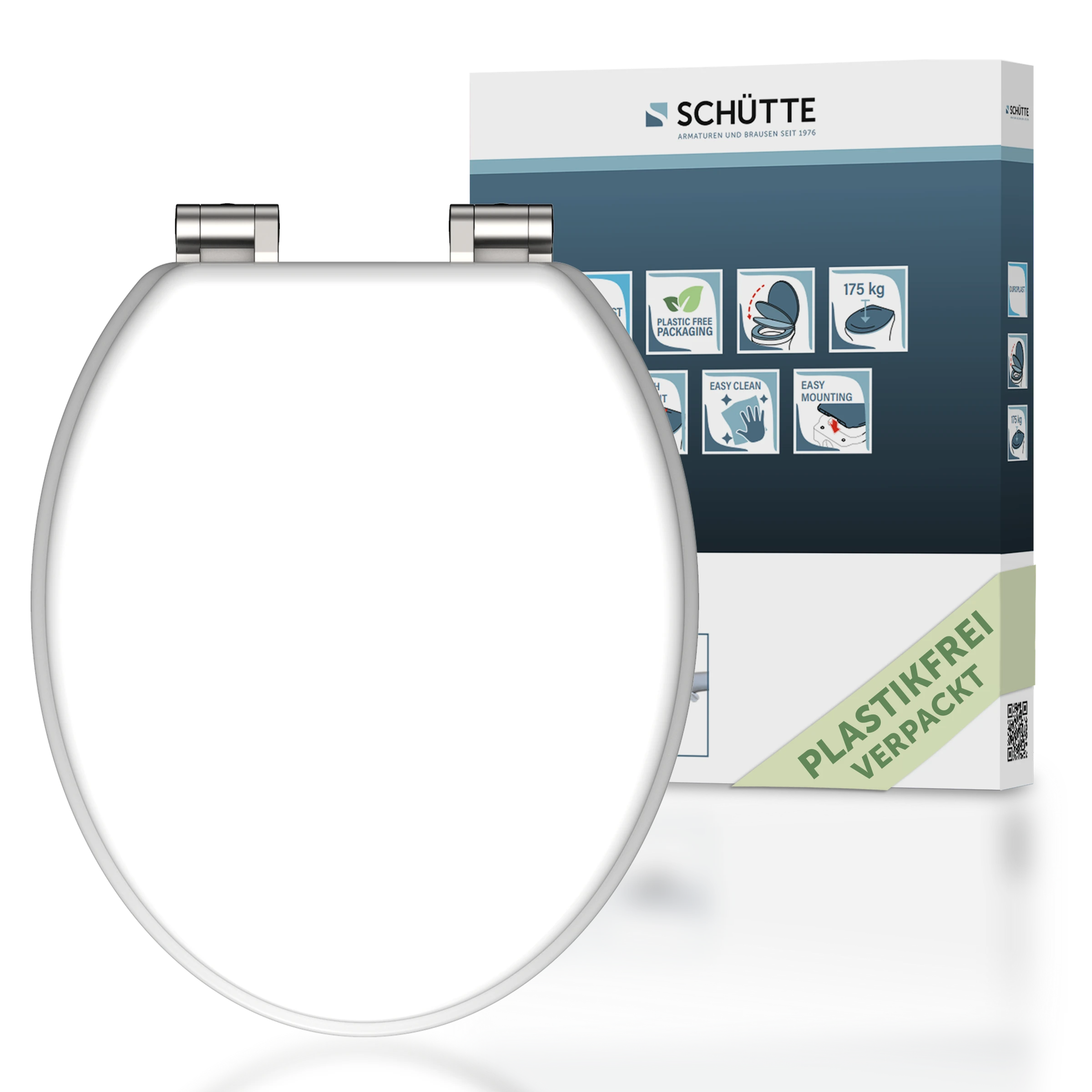 MDF WC-Sitz SPIRIT WHITE, mit Absenkautomatik