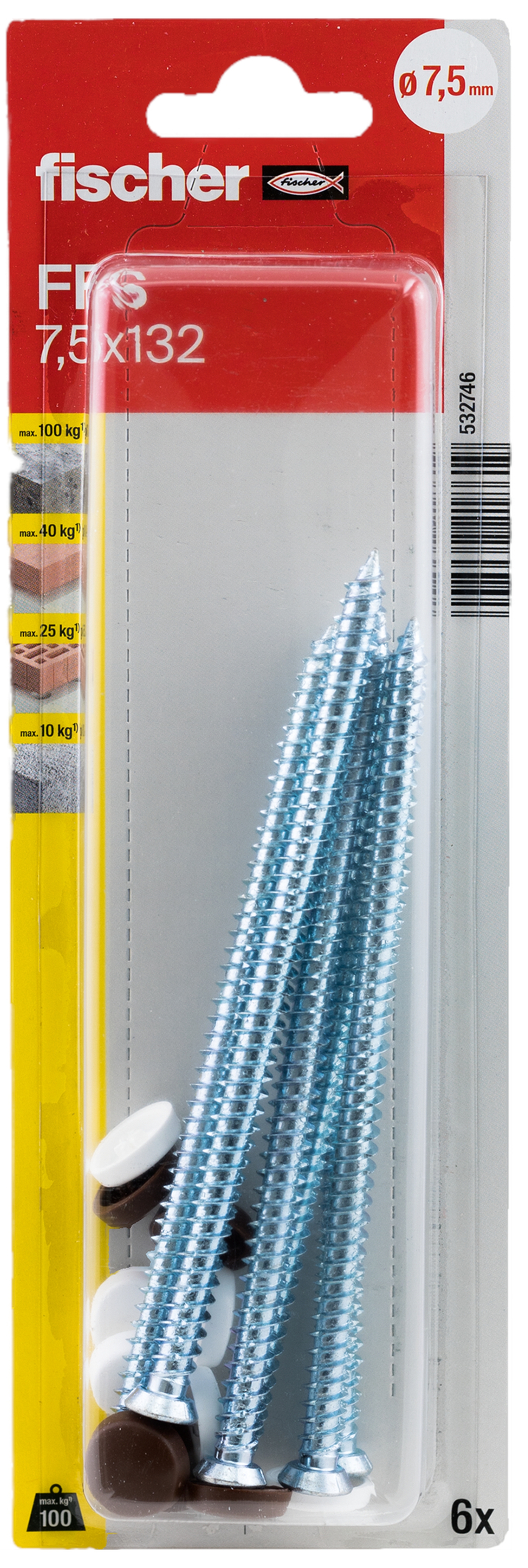 fischer Fensterrahmenschraube FFS 7,5 x 132 T30