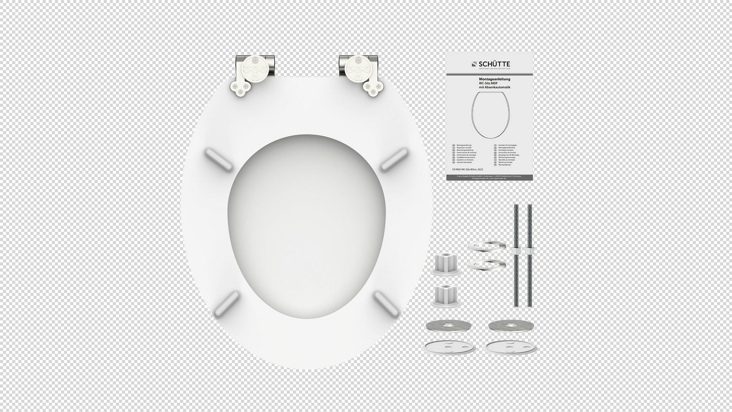 MDF WC-Sitz SPIRIT WHITE, mit Absenkautomatik