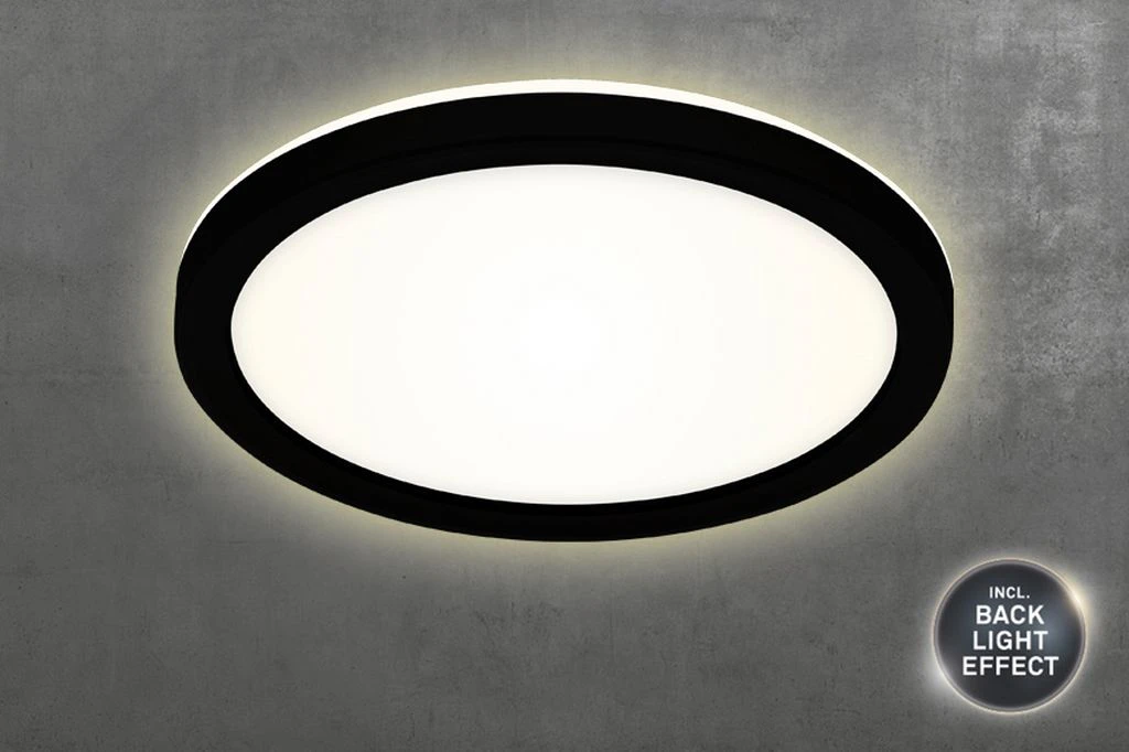Ultraflaches LED Panel, schwarz, 1xLED/12W