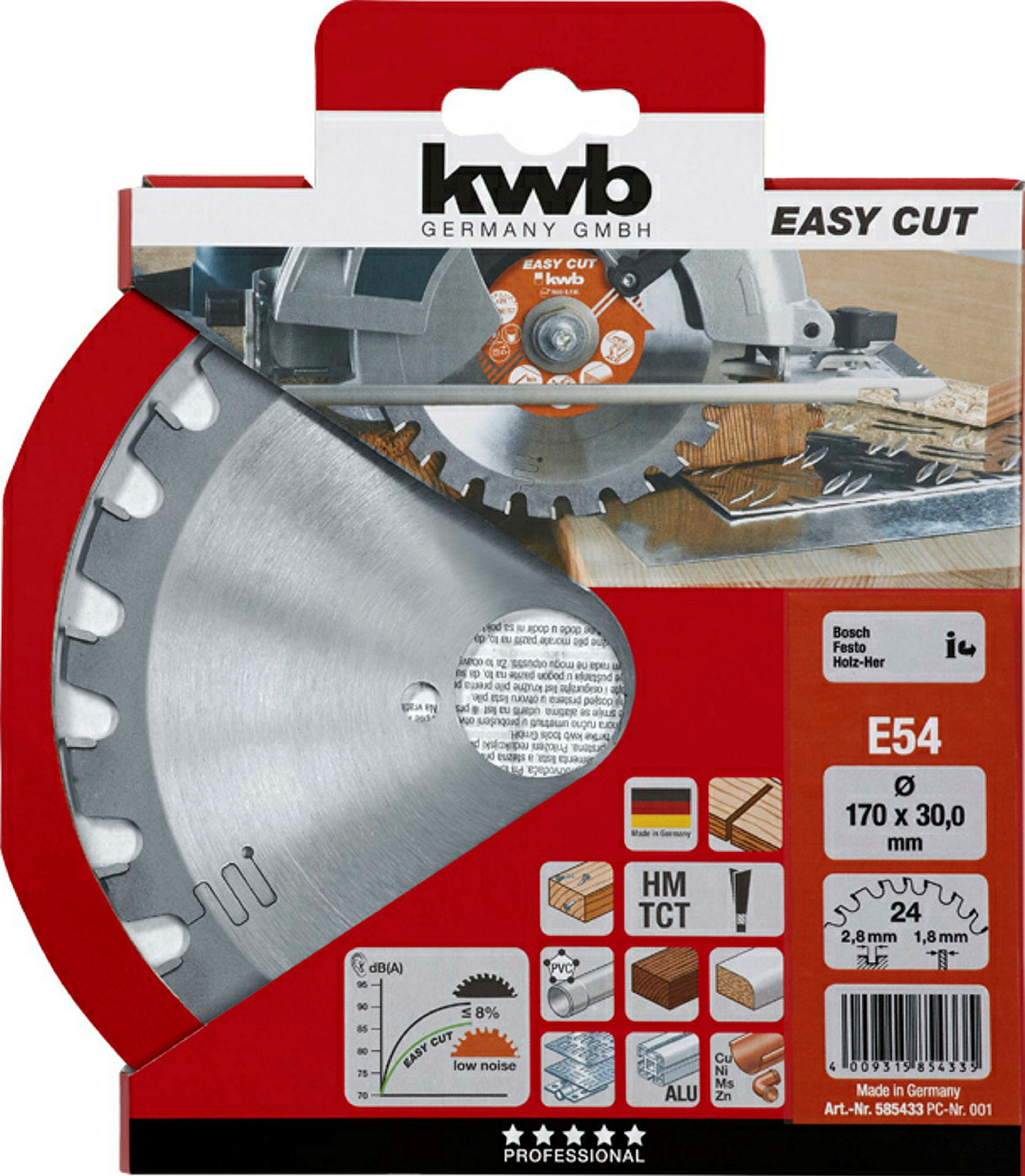 EASY-CUT Kreissägeblätter für Handkreissägen Ø 170 x 30 mm