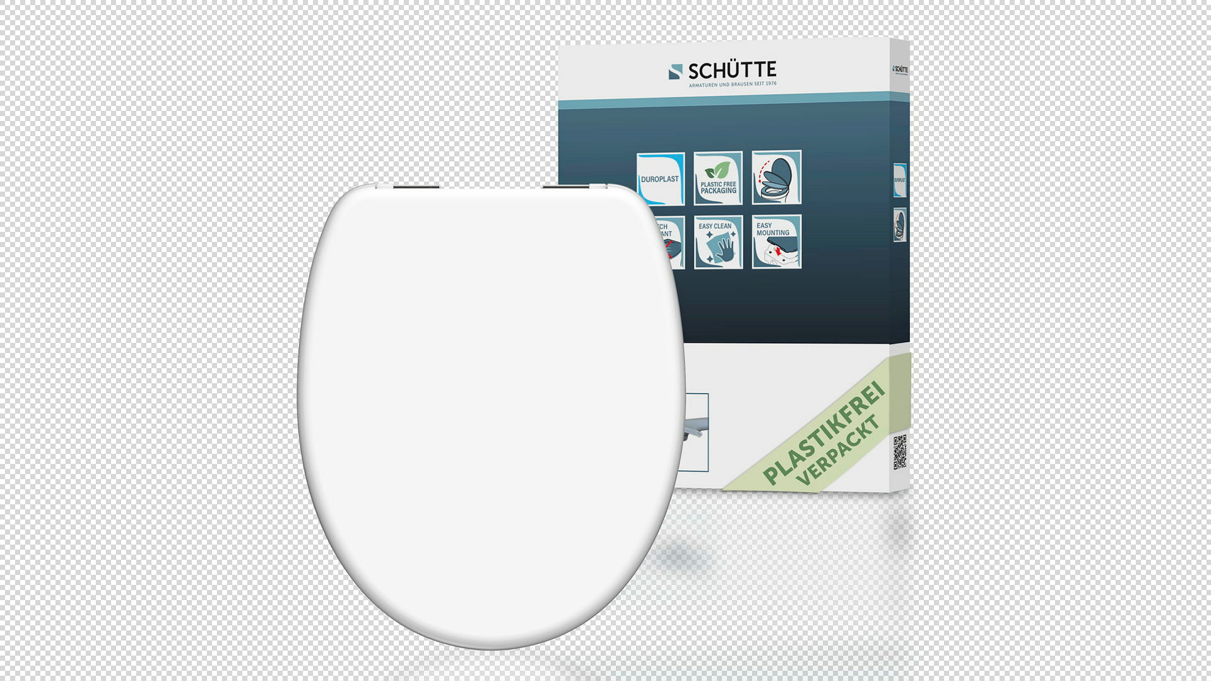 Duroplast WC-Sitz WHITE, mit Absenkautomatik