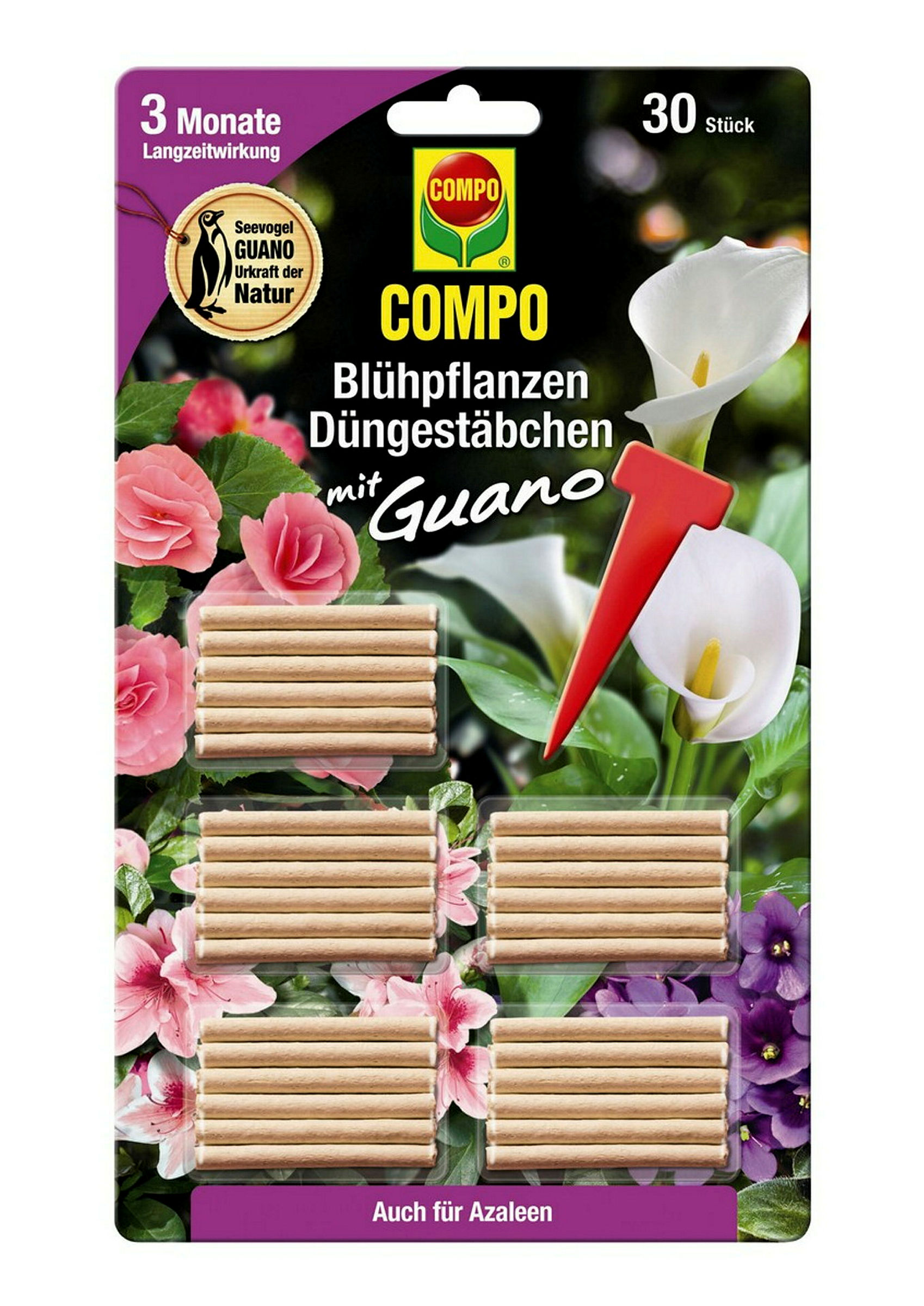 COMPO DüngestäbchenBlühpflanzen, 30 Stück