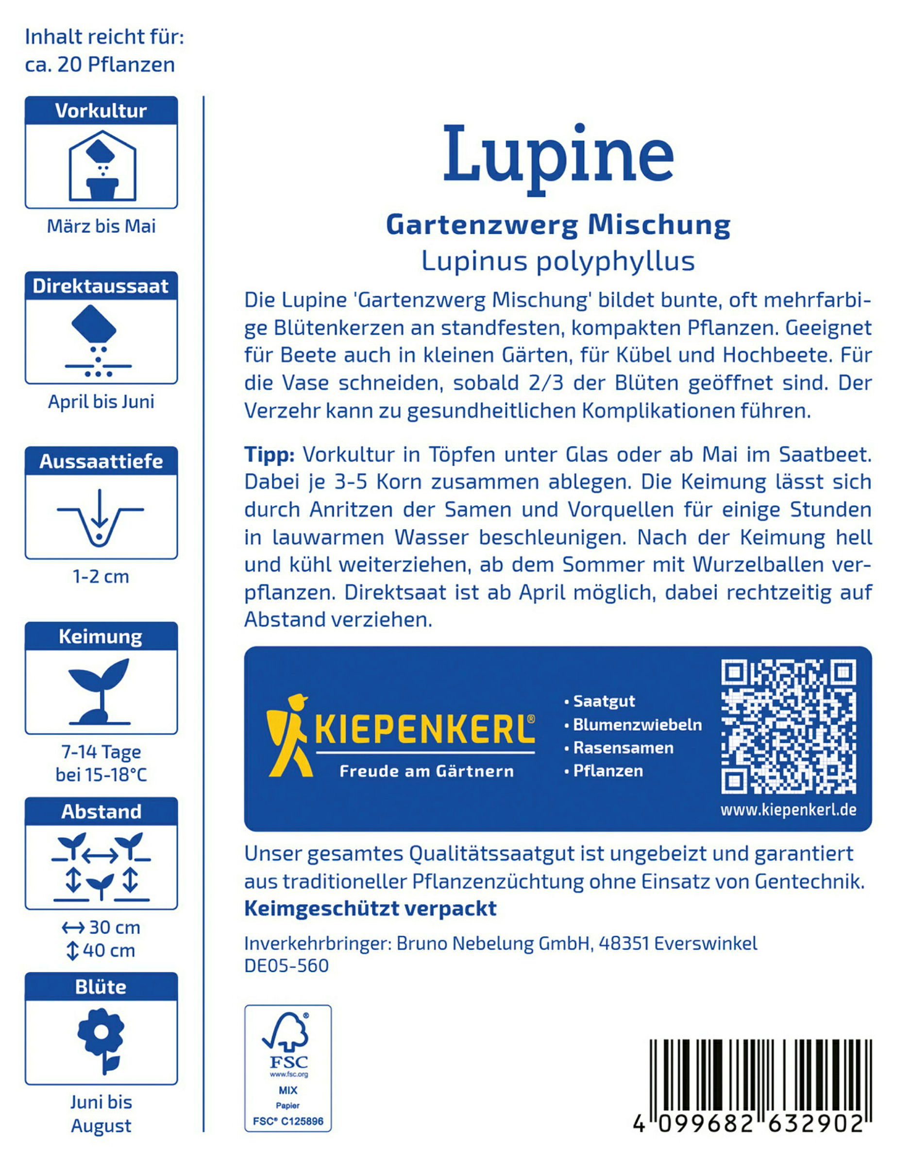 Kiepenkerl Lupine Gartenzwerg Mischung