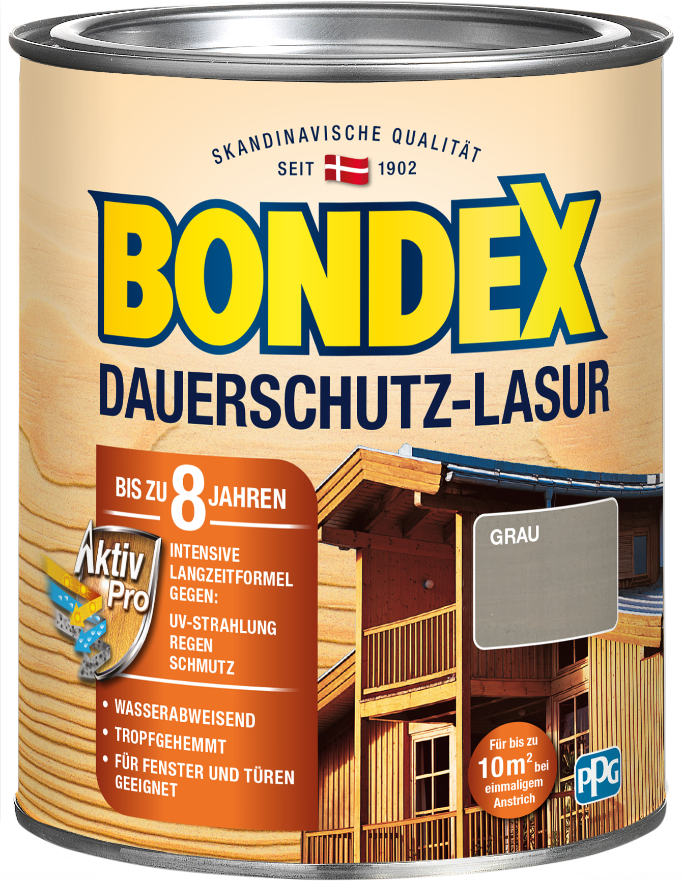 Bondex Dauerschutz-Lasur 0,75 L Grau