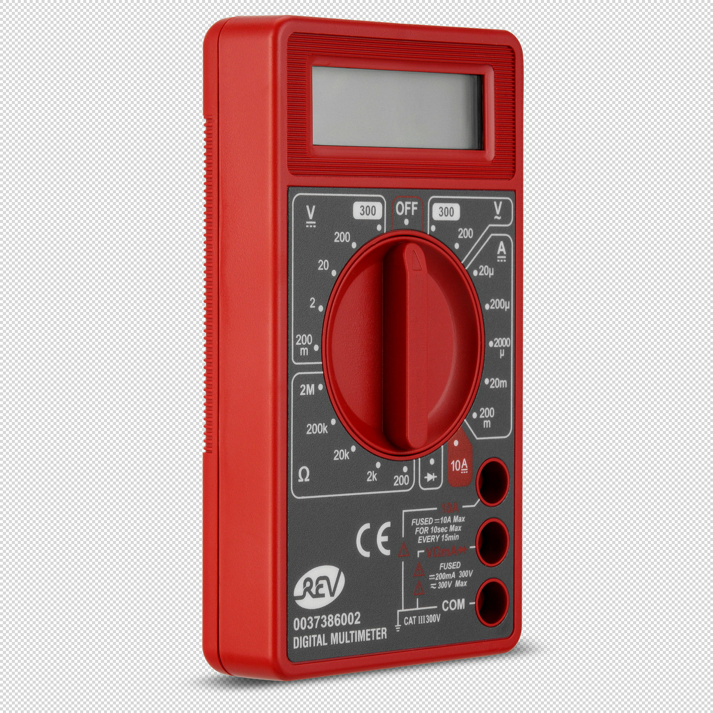 Vielfachmessgerät digital Basic schwarz/rot
