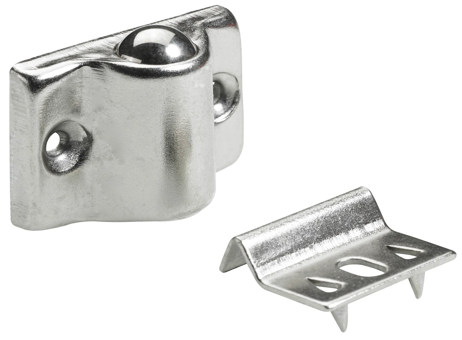 Kugelschnäpper 12x30x20mm vernickelt, 2 Stück