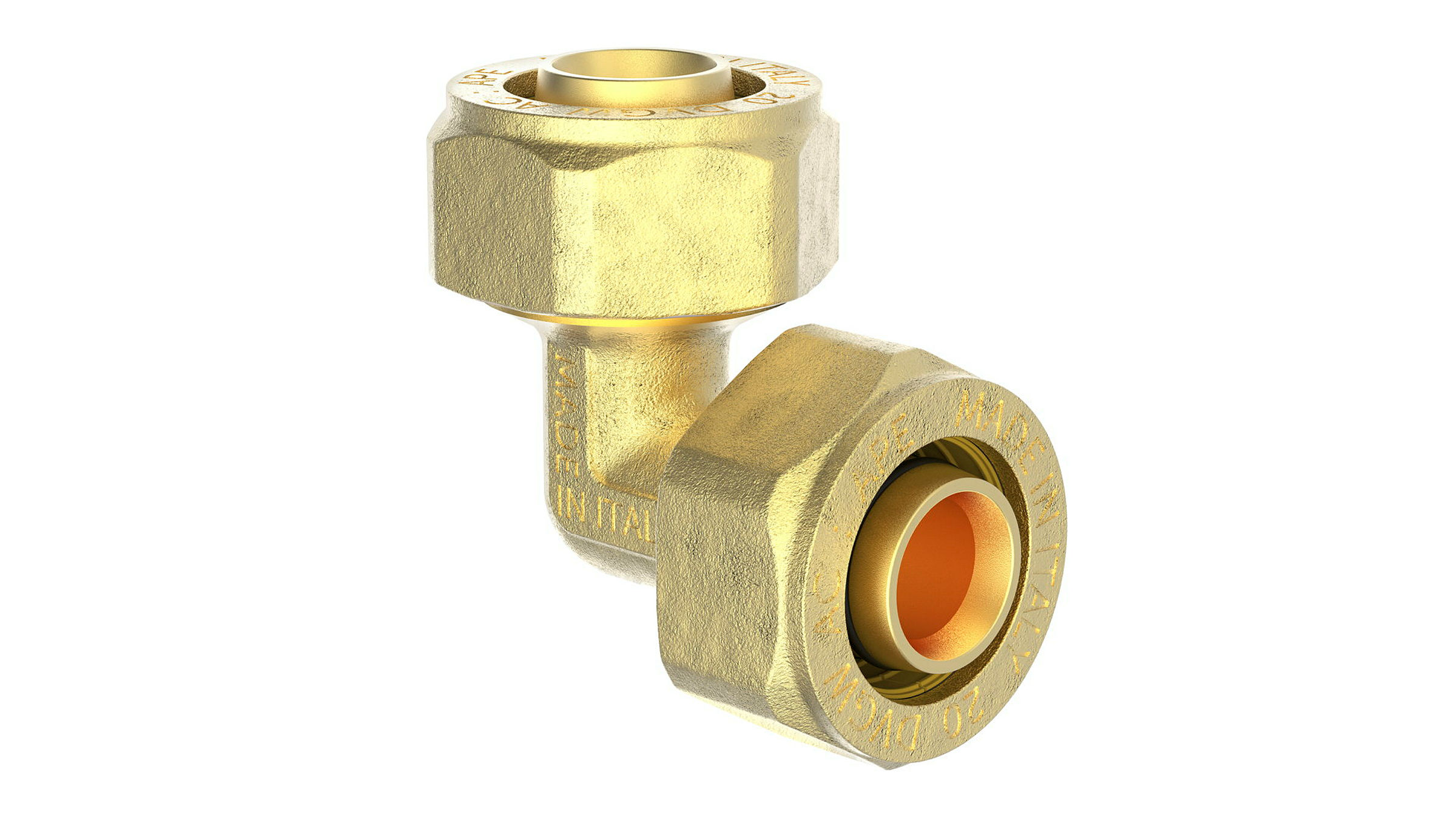 MS Winkel 90°, blank, 20 mm, Klemmfitting für MSVR