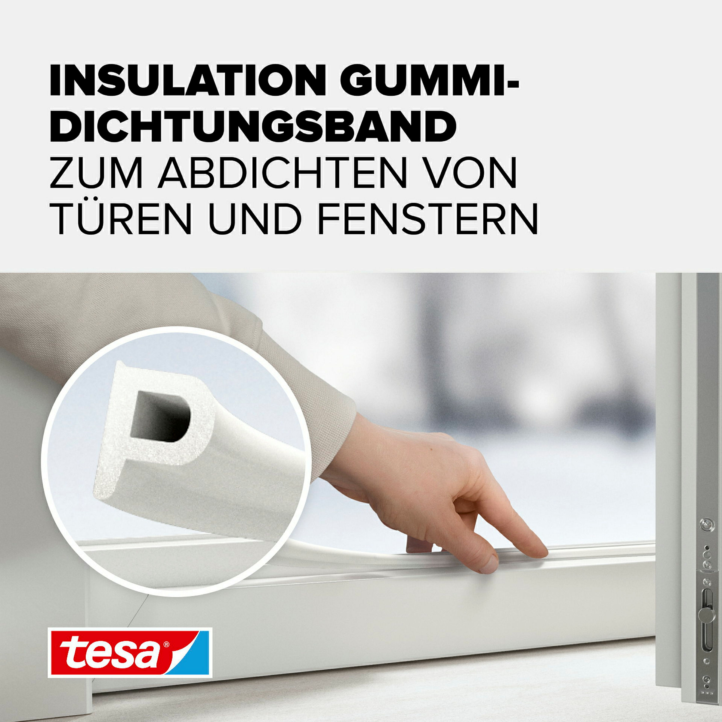 tesamoll® P-Profil weiß, für Spalten von 2-5mm