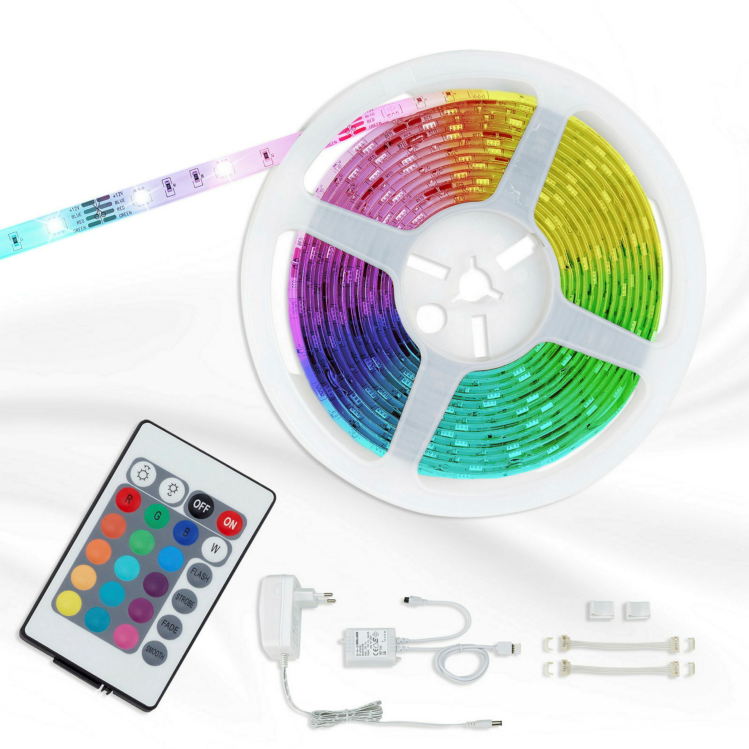 RGB-LED Flexband, weiß, 150xRGB-LED/0,12W