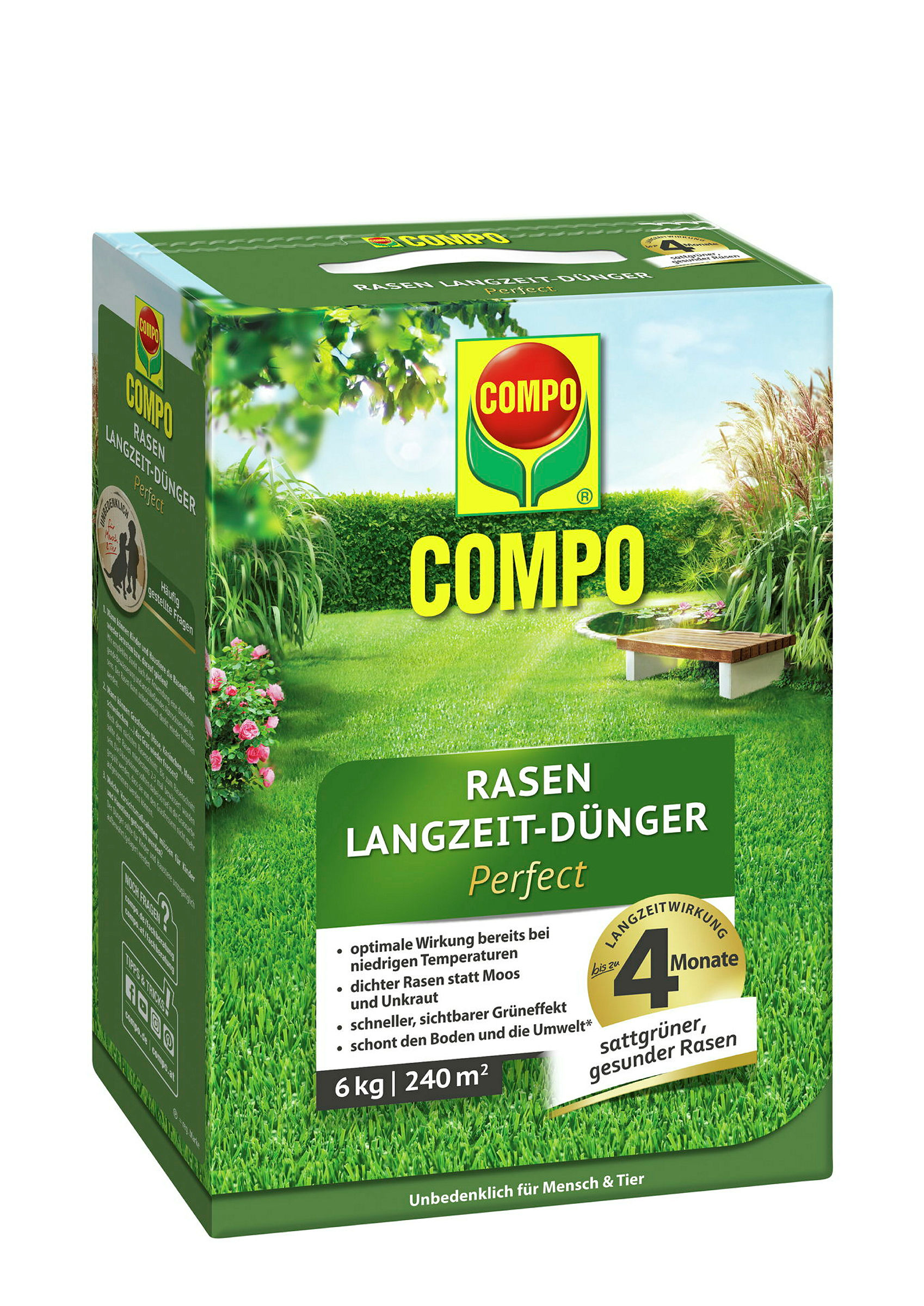 COMPO Rasen Langzeit-DüngerPerfect, 6 kg