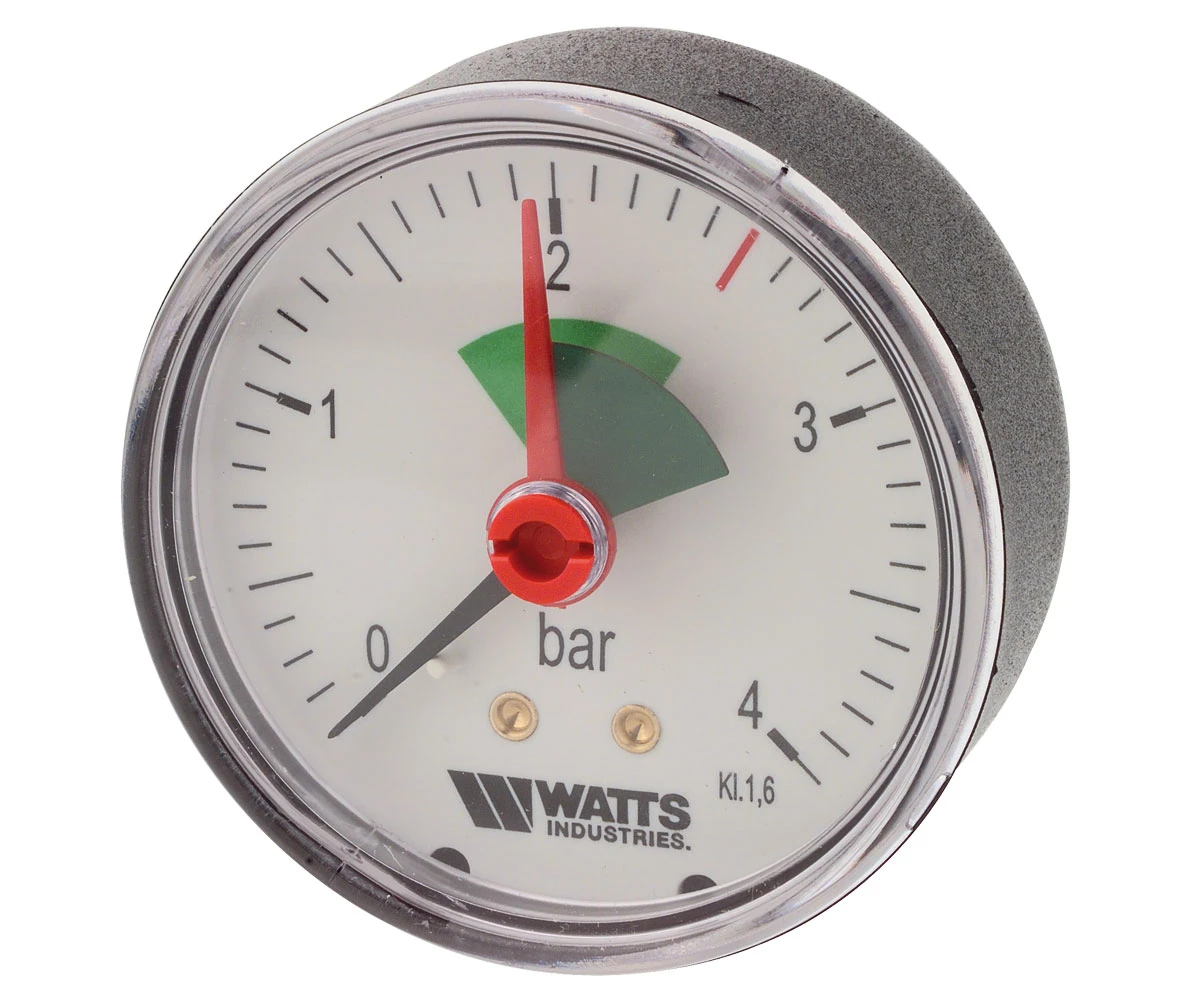 RF-Manometer, 63 mm, 1/4''AG, 0 - 4 bar, Anschluss hinten