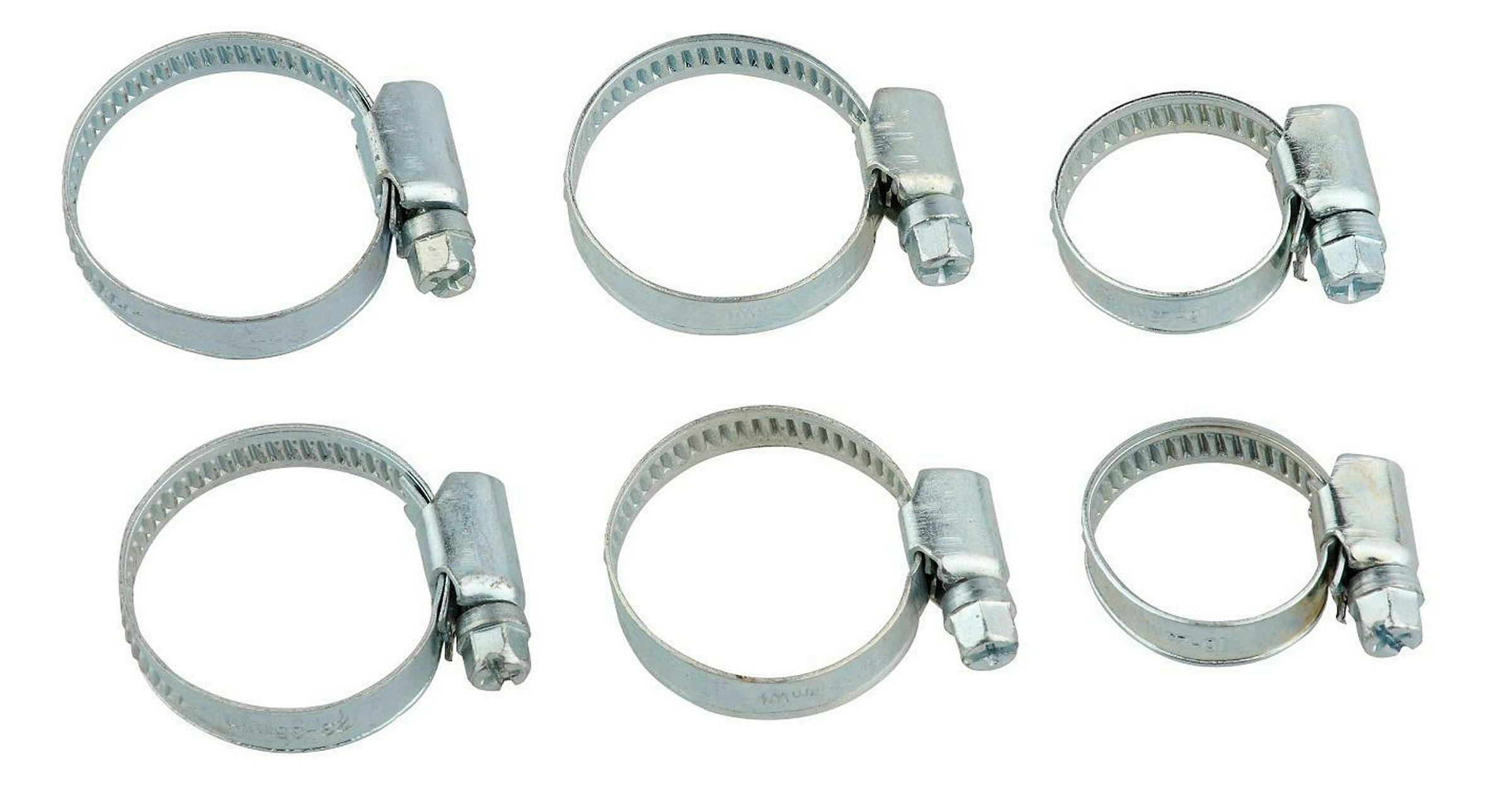 Schlauchklemme 9 mm Bandbreite, verzinkt, 16-25, 20-32, 23-35mm, für 1/2'',