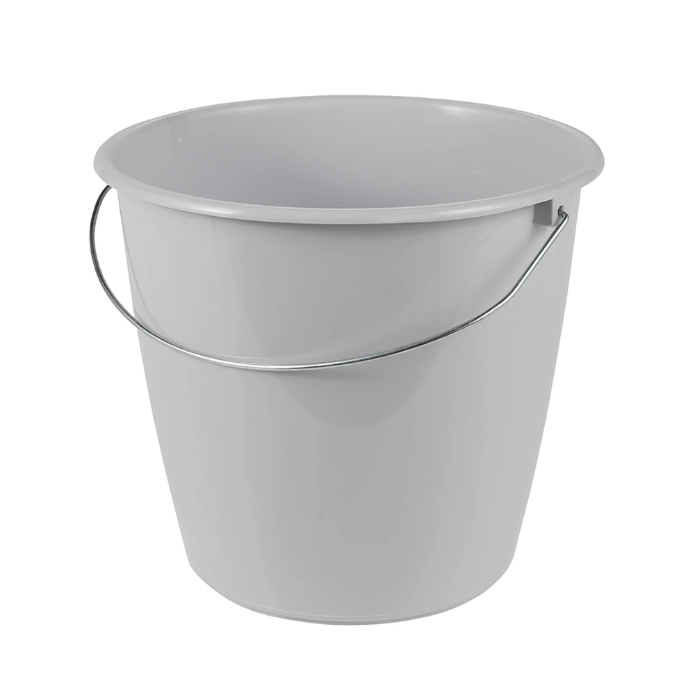 keeeper Eimer Erik mit Metallbügel, 5 l, 24 x 24 x 20 cm, Nordic Grey