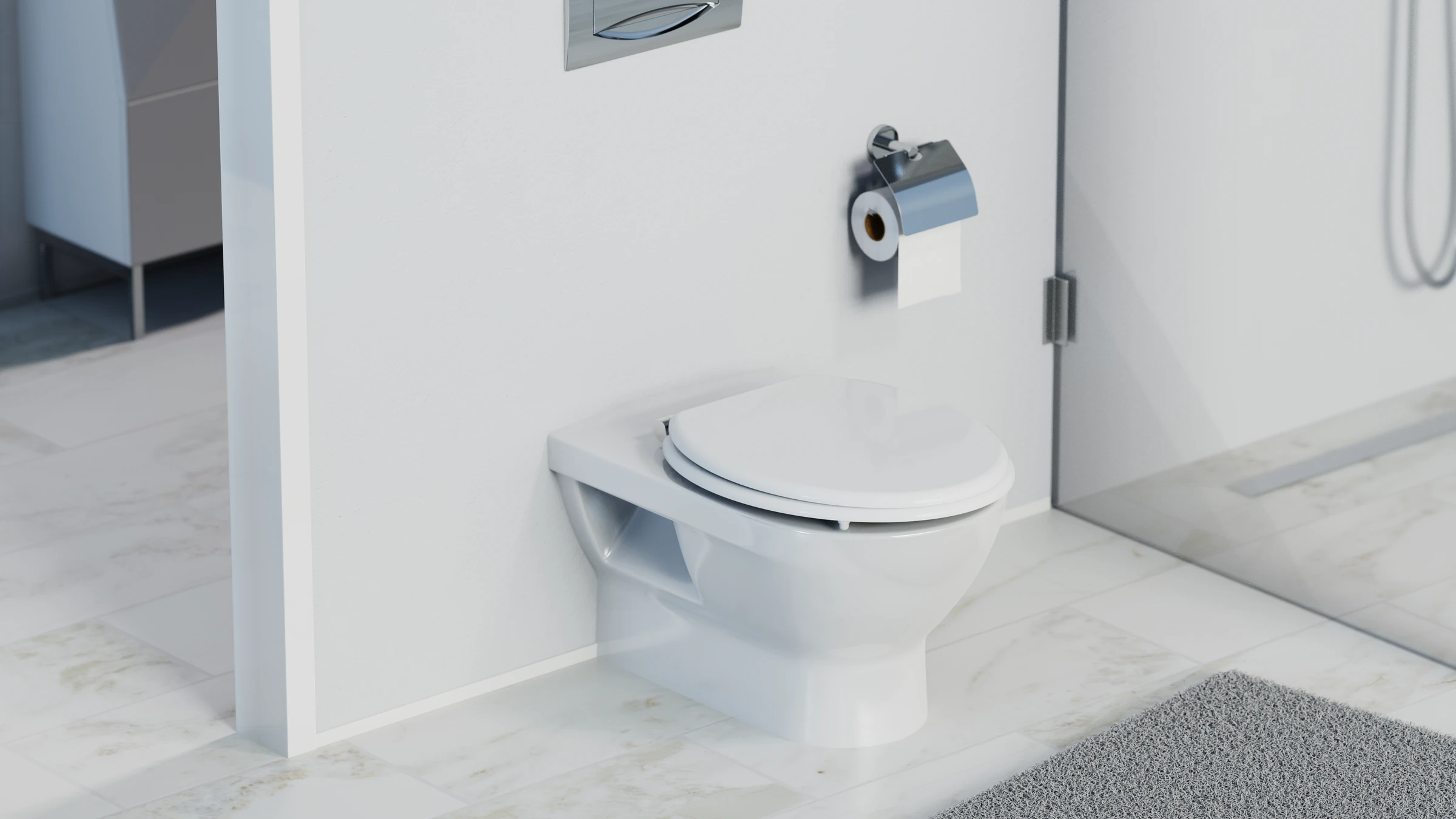 MDF WC-Sitz SPIRIT WHITE, mit Absenkautomatik