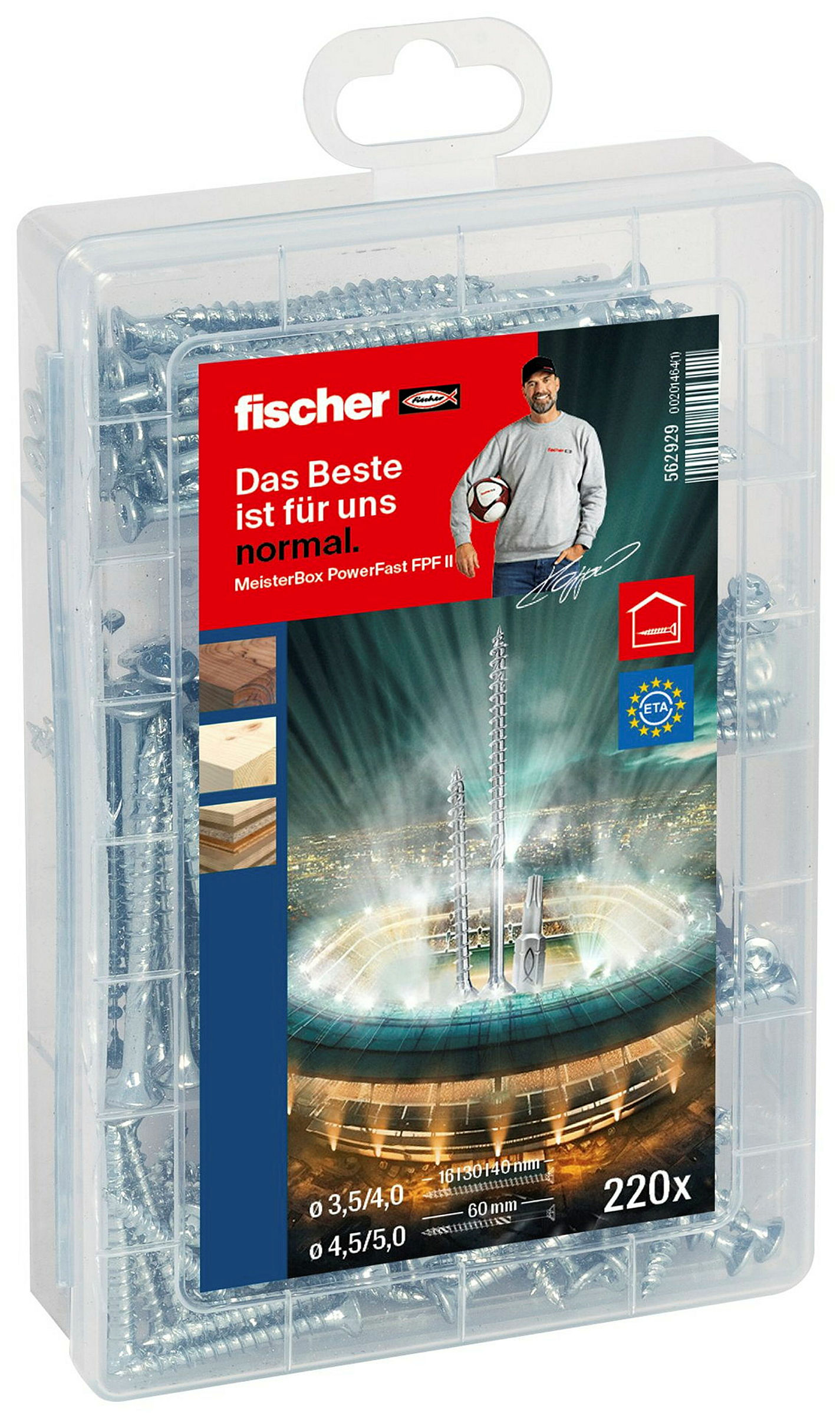 fischer Meisterbox PowerFast II SK TG / VG TX (222 Teile)