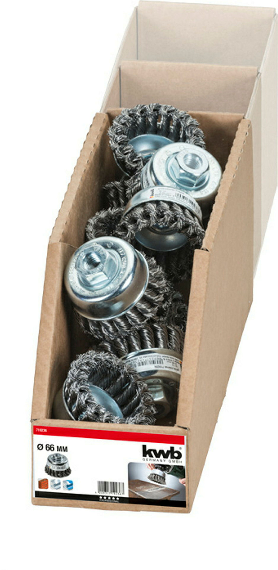 AGGRESSO-FLEX® Topfbu rste, HSS Stahldraht, gezopft, Ø 66 mm