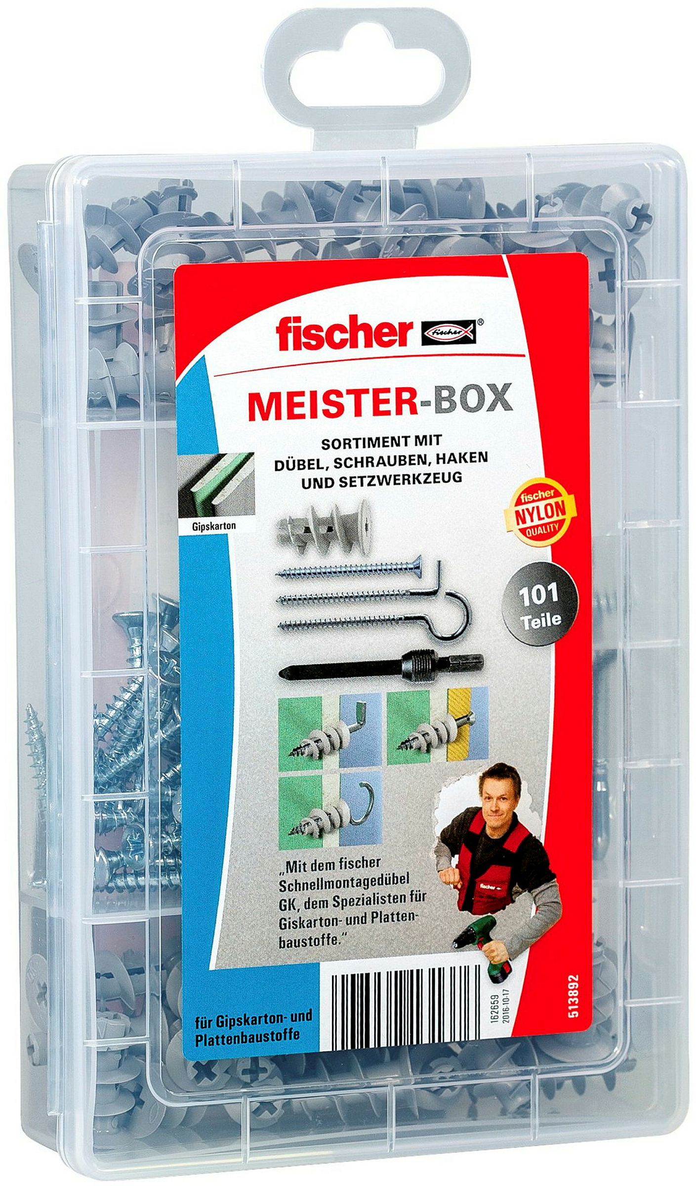 fischer EasyDIY Box Gipskarton, 101-tlg.