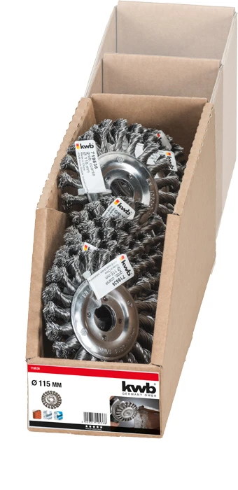 AGGRESSO-FLEX® Scheibenbu rste, HSS Stahldraht, gezopft, ø 115 mm