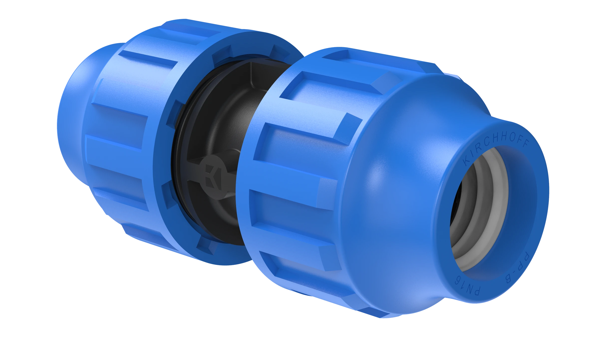 PP Verbindungsstück, 32 mm, Klemmfitting für HDPE, DVGW zertifiziert