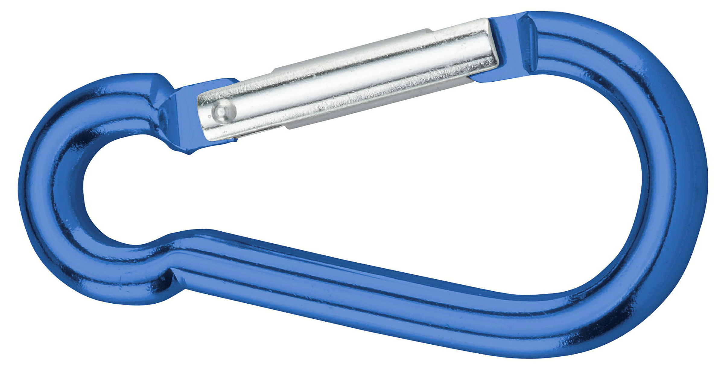 Karabinerhaken aus Aluminium, blau eloxiert (SB-Box) 6 x 60 mm