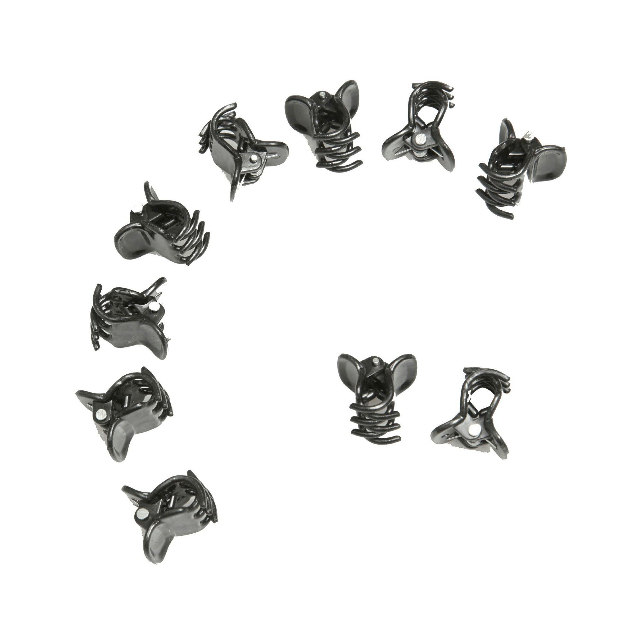 Orichdeenclip, 10 Stück, Kunststoff, Feder verzinkt, anthrazit