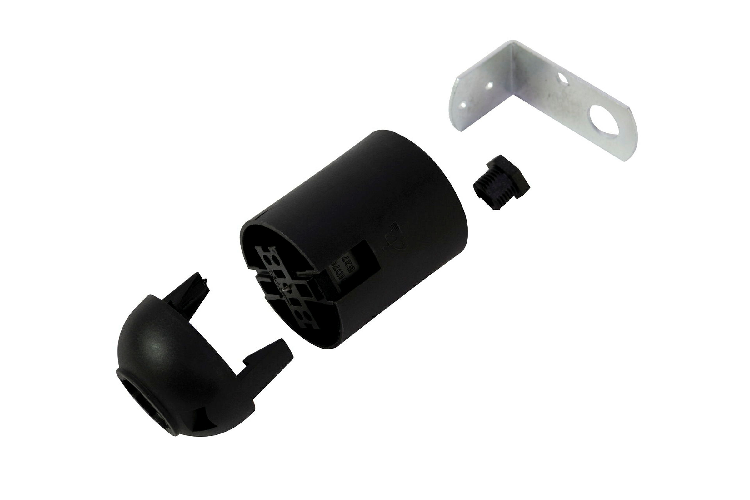 Fassung E27 ISO glatt mWink.sw