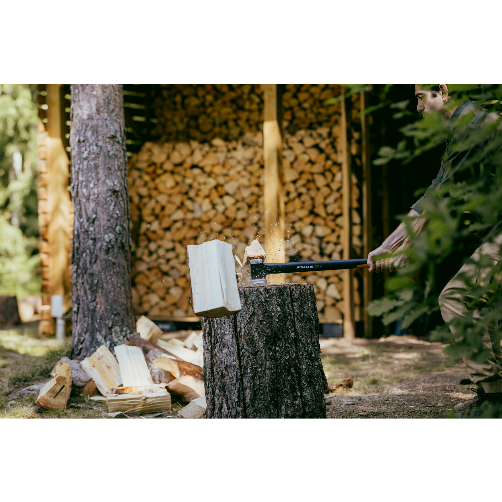 Fiskars X-series X28 Spaltaxt M Klinge langer Schaft X28 Spaltaxt M langer