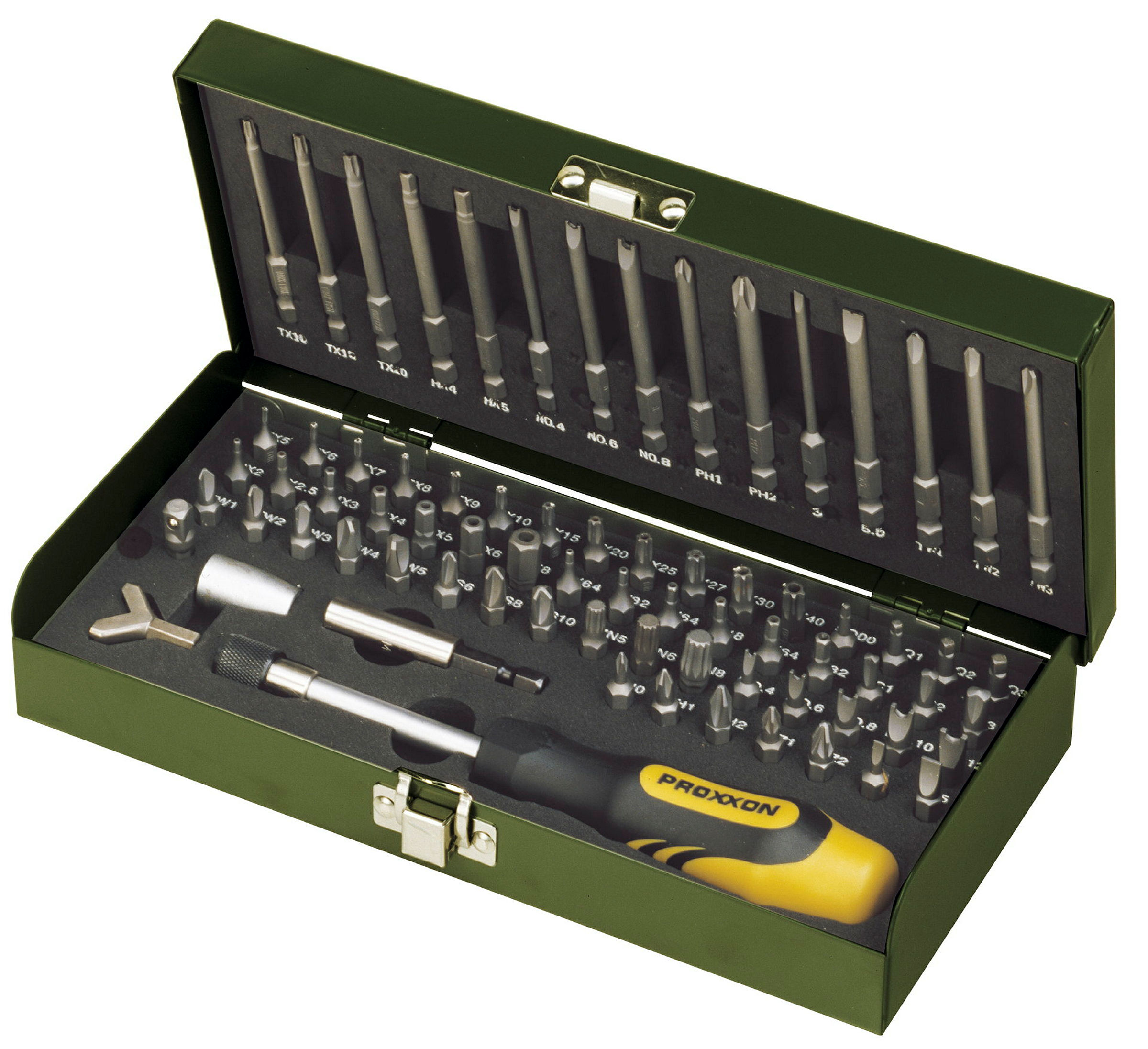 PROXXON-Super-Sicherheits- und Spezialbitsatz, 1/4'' (75-teilig)