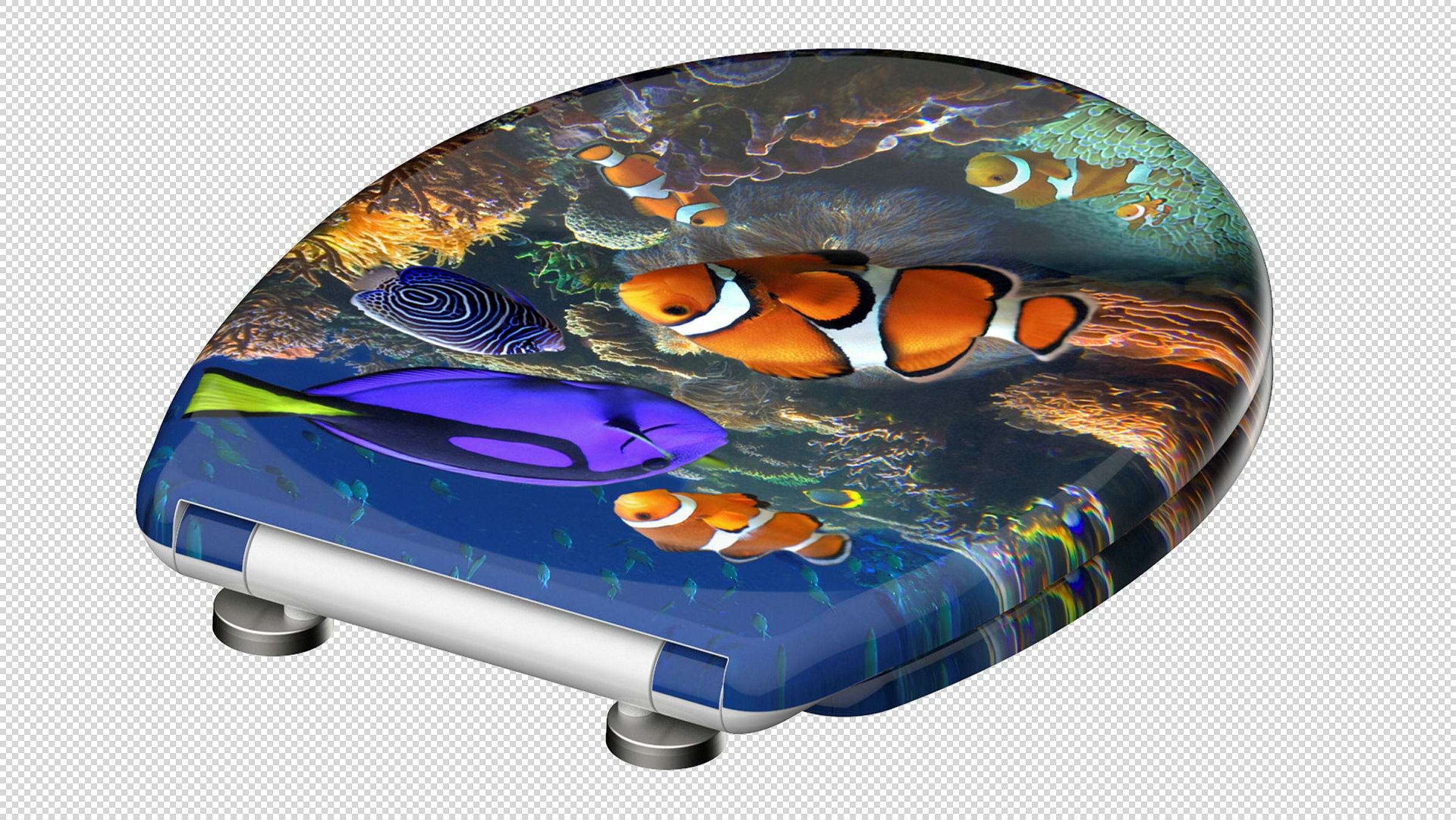 Duroplast WC-Sitz SEA LIFE, mit Absenkautomatik und Schnellverschluss