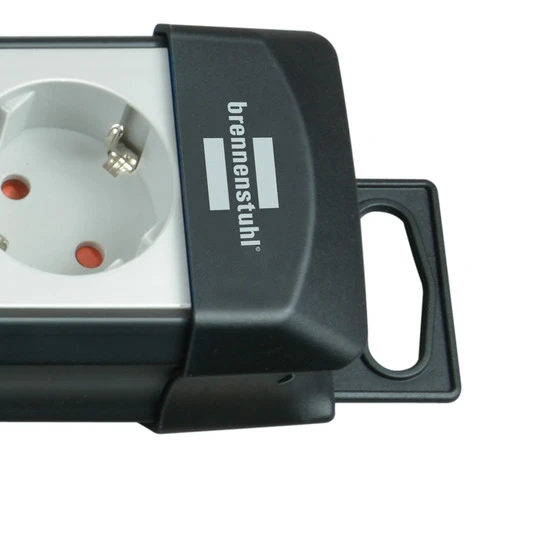 Premium-Line 6fach sw/ligrau *DE* 5m H05VV-F3G15 mit Schalter