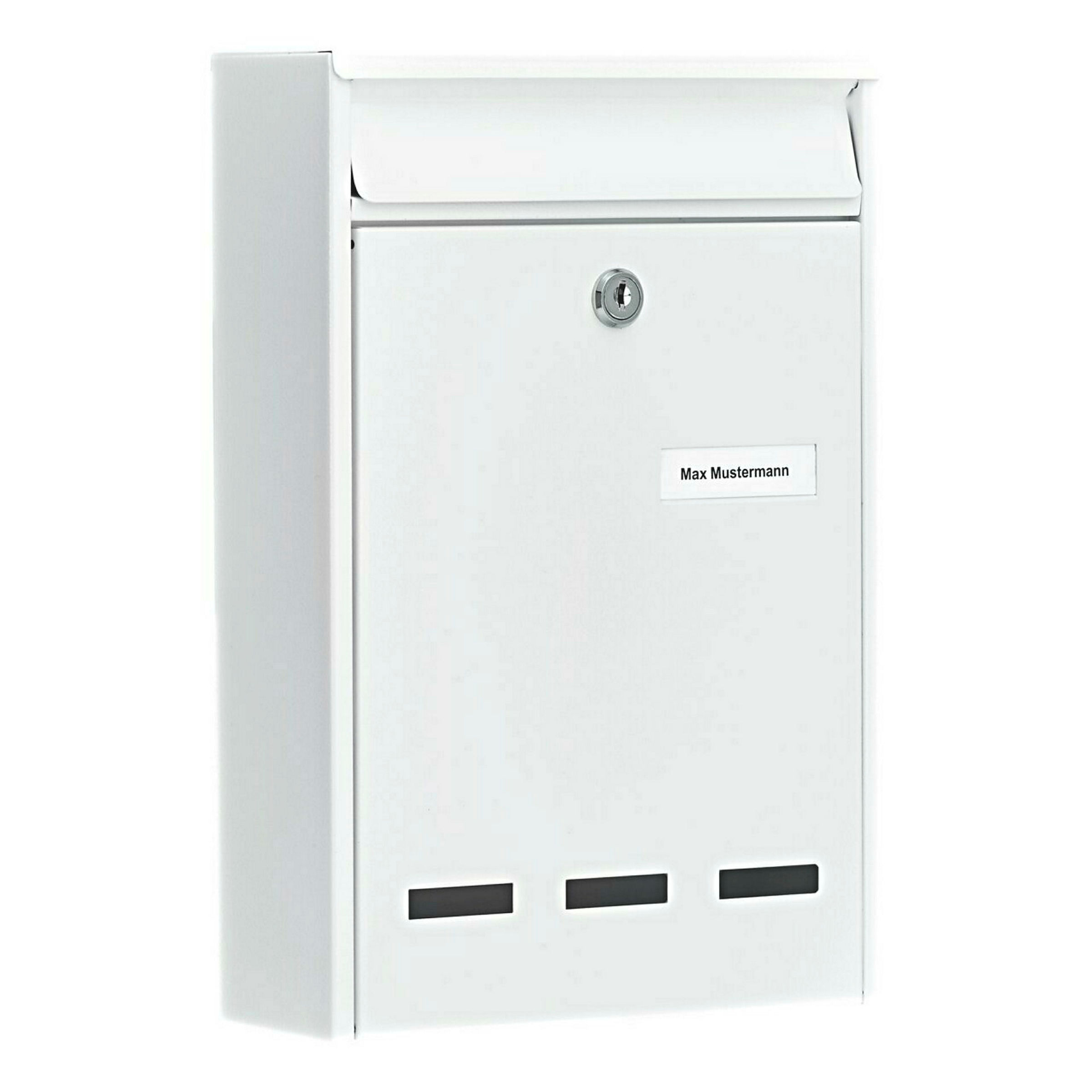 Briefkasten Stahl-lackiert Pocket 5871 W weiss