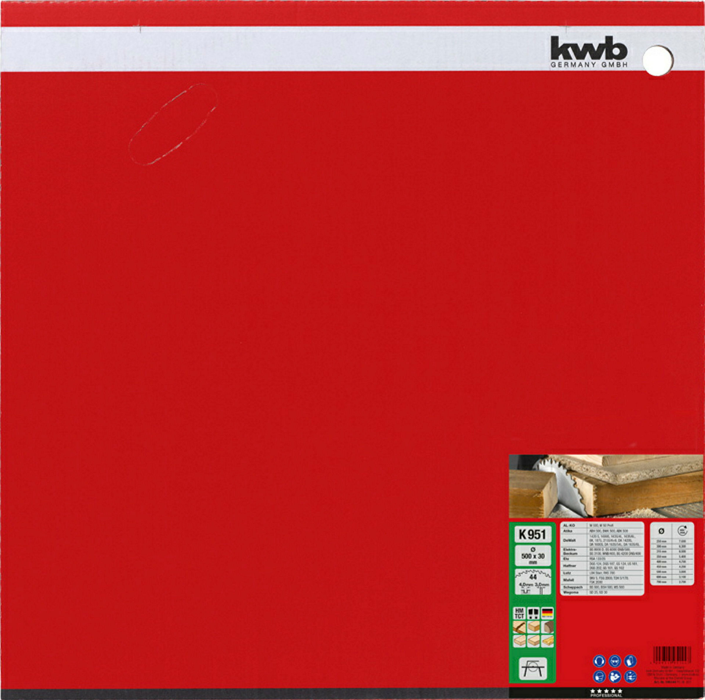 Bauholz-Kreissägeblätter für Bau- und Tischkreissägen Ø 500 x 30 mm