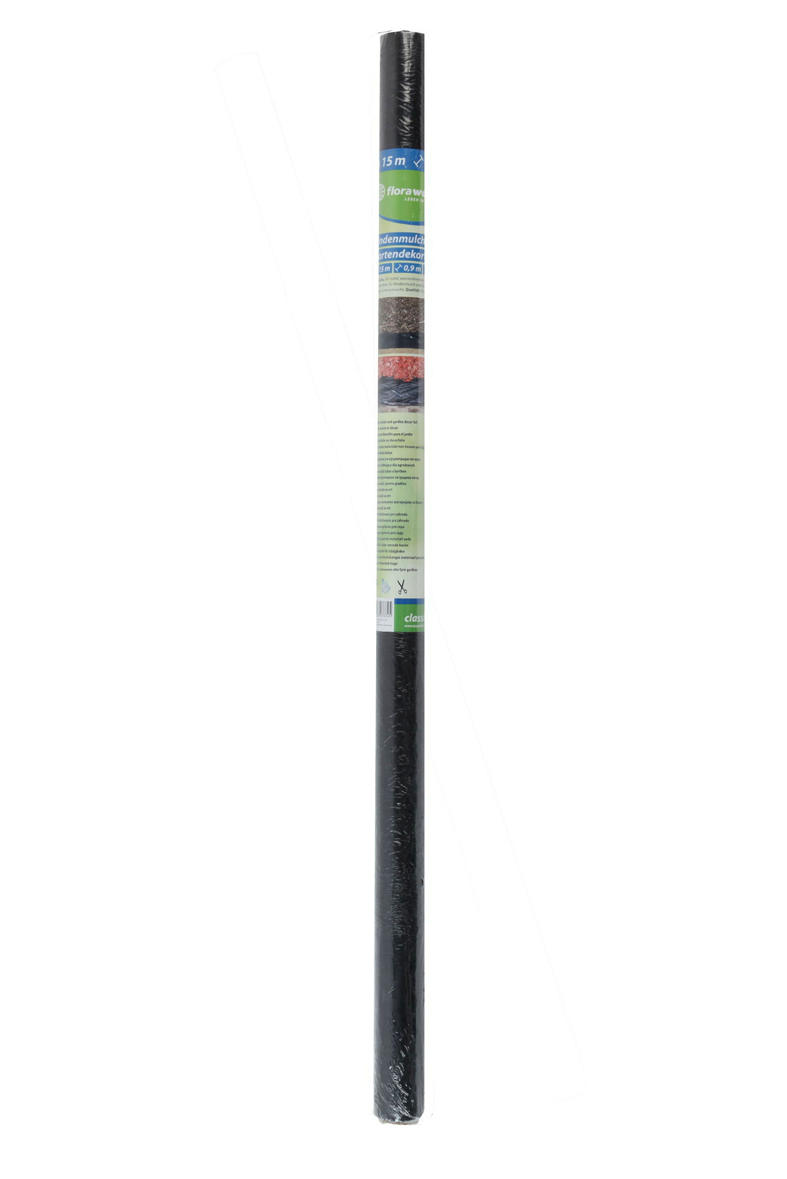 Rindenmulch-Folie Classic , Maße: 15 x 0,9 m,schwarz, Rolle, 33g/m²