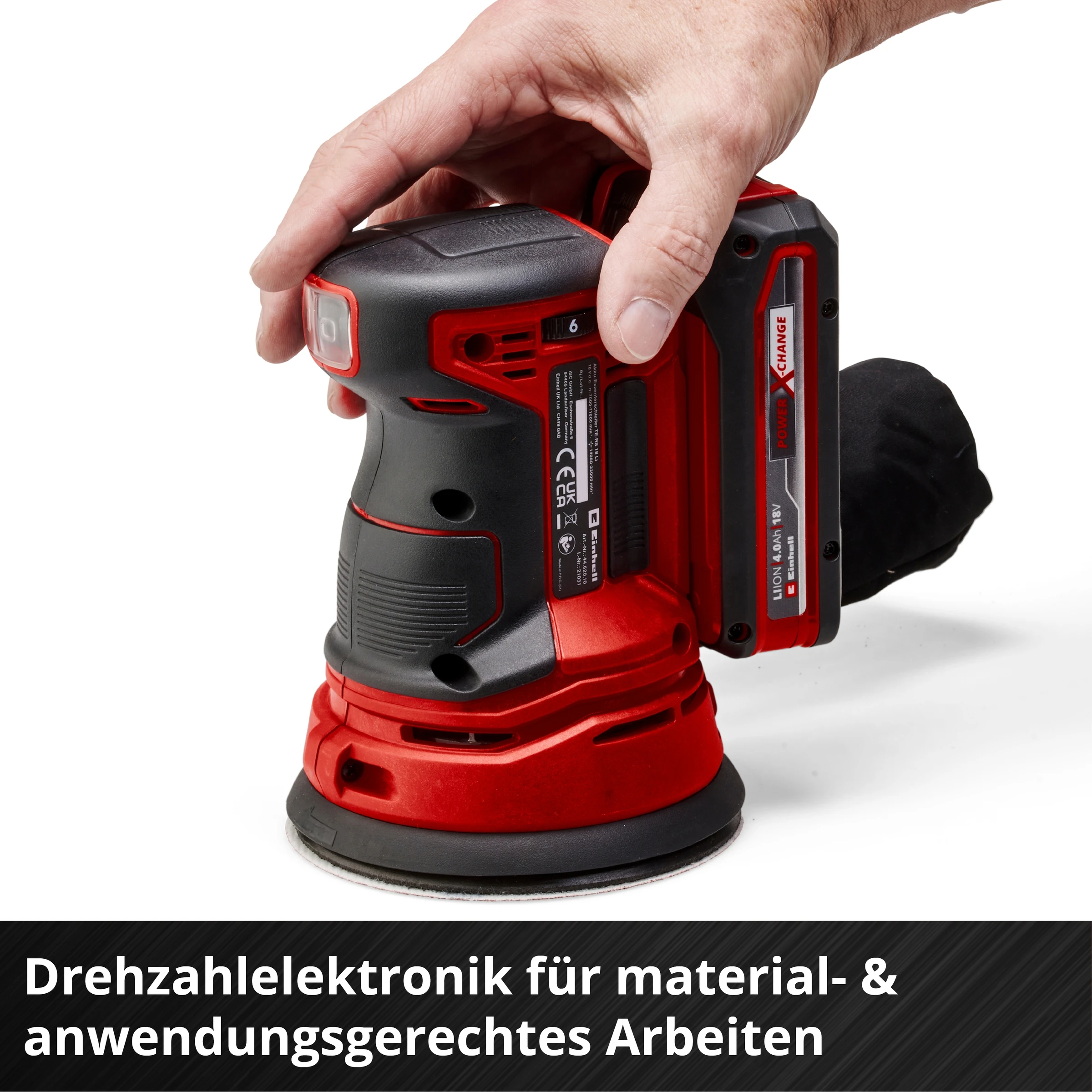 Einhell Expert TE-RS 18 Li-Solo Akku-Exzenterschleifer